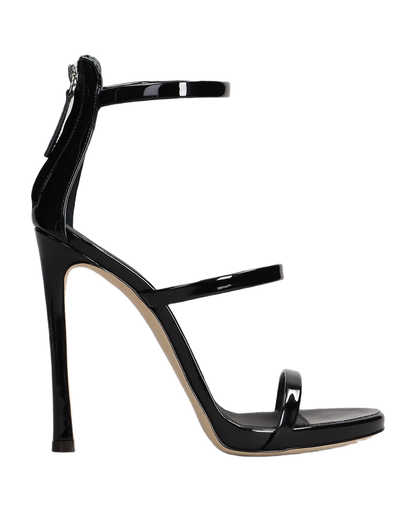 Giuseppe Zanotti Harmony Sandals In Black Patent Leather - black サンダル