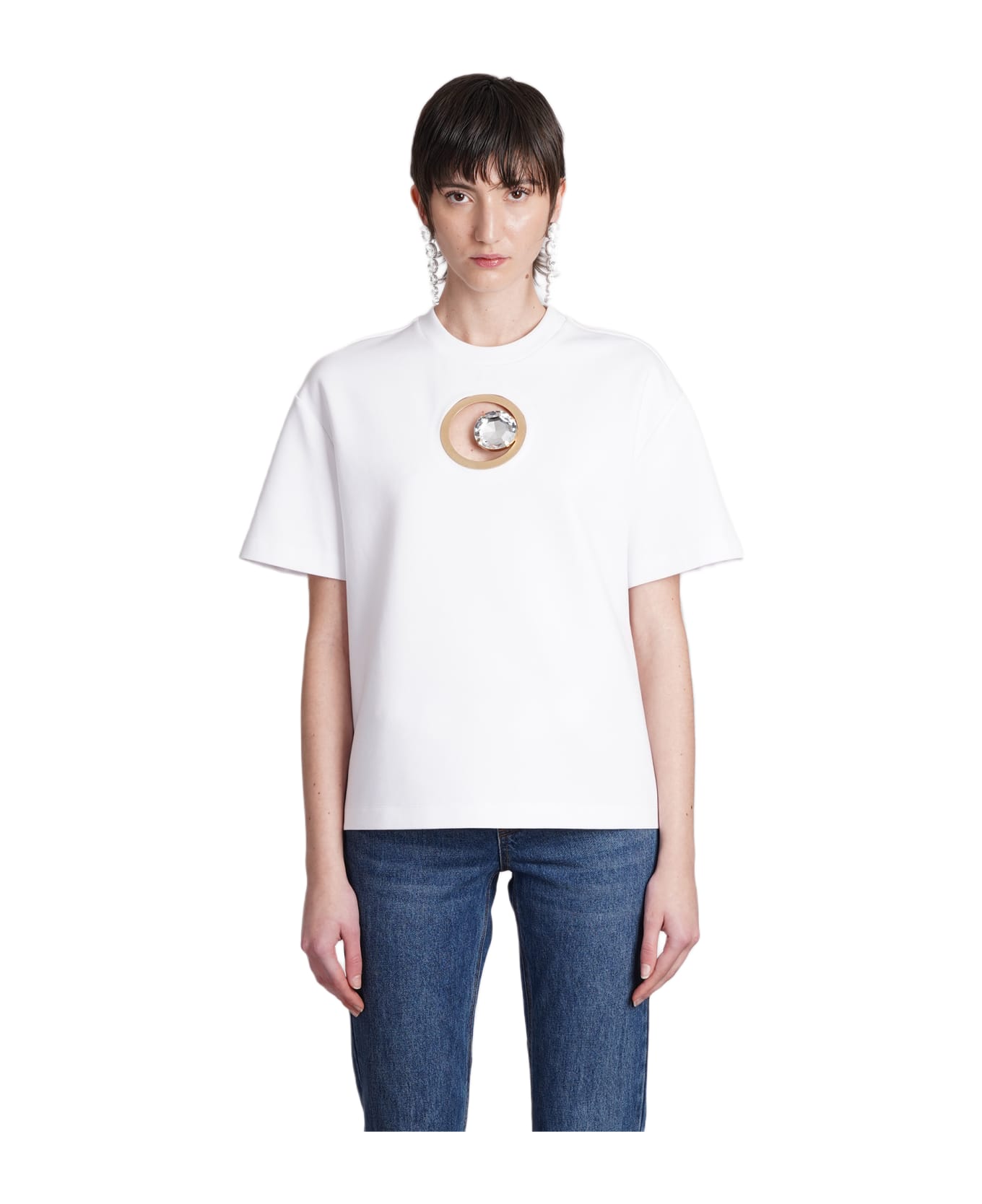 AREA T-shirt In White Rayon - white