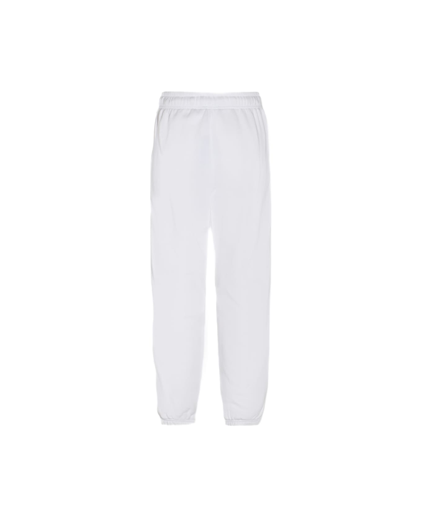 Polo Ralph Lauren White And Blue Cotton Blend Track Pants - White