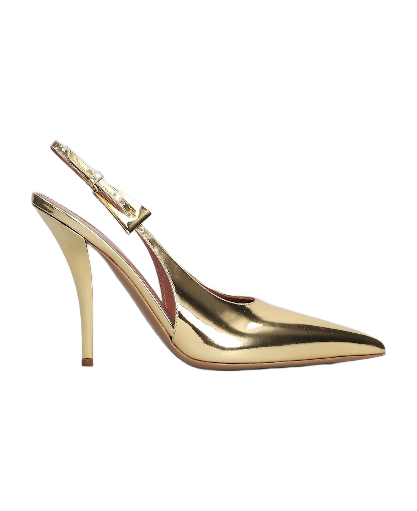 Paris Texas Jessica Slingback 95 Pumps In Gold Leather - gold