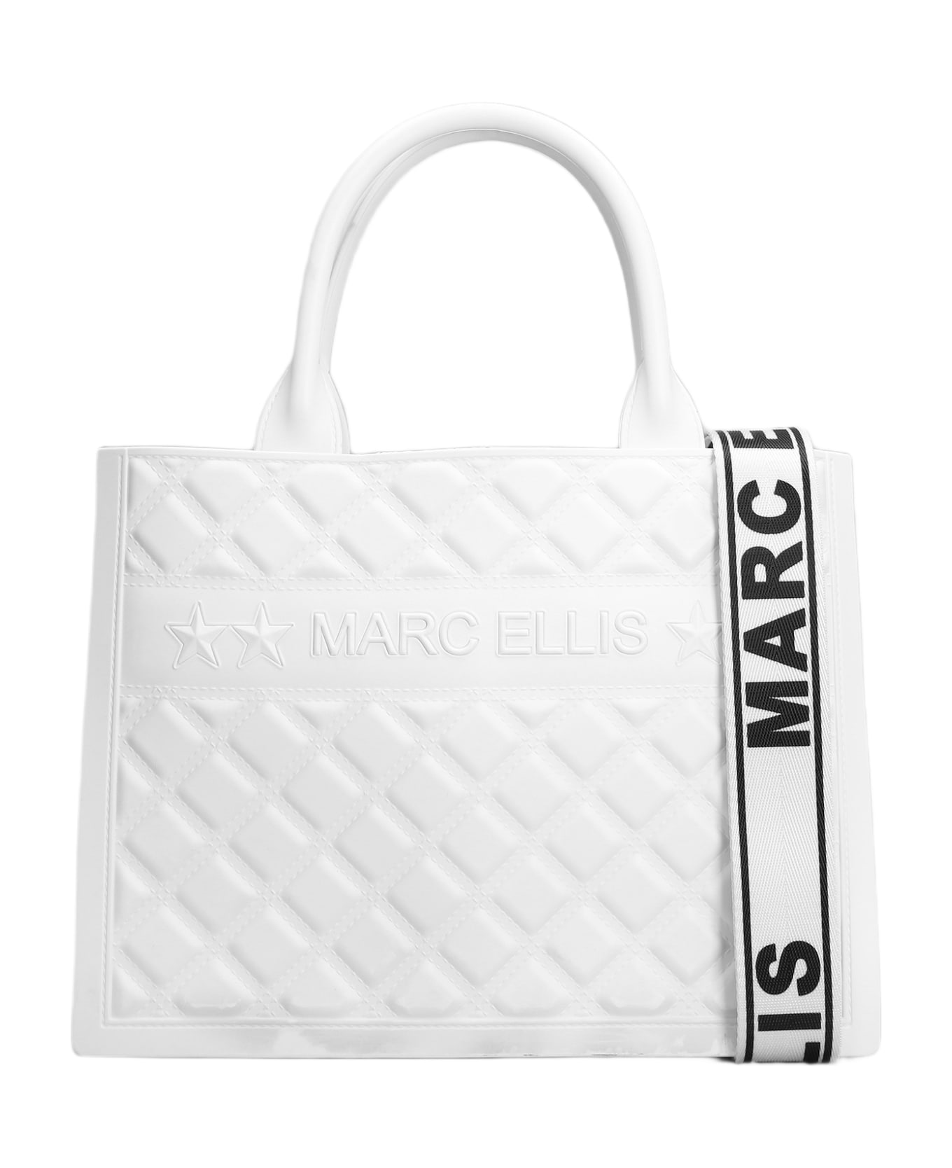 Marc Ellis Flat Buby M Shoulder Bag In White Pvc - white