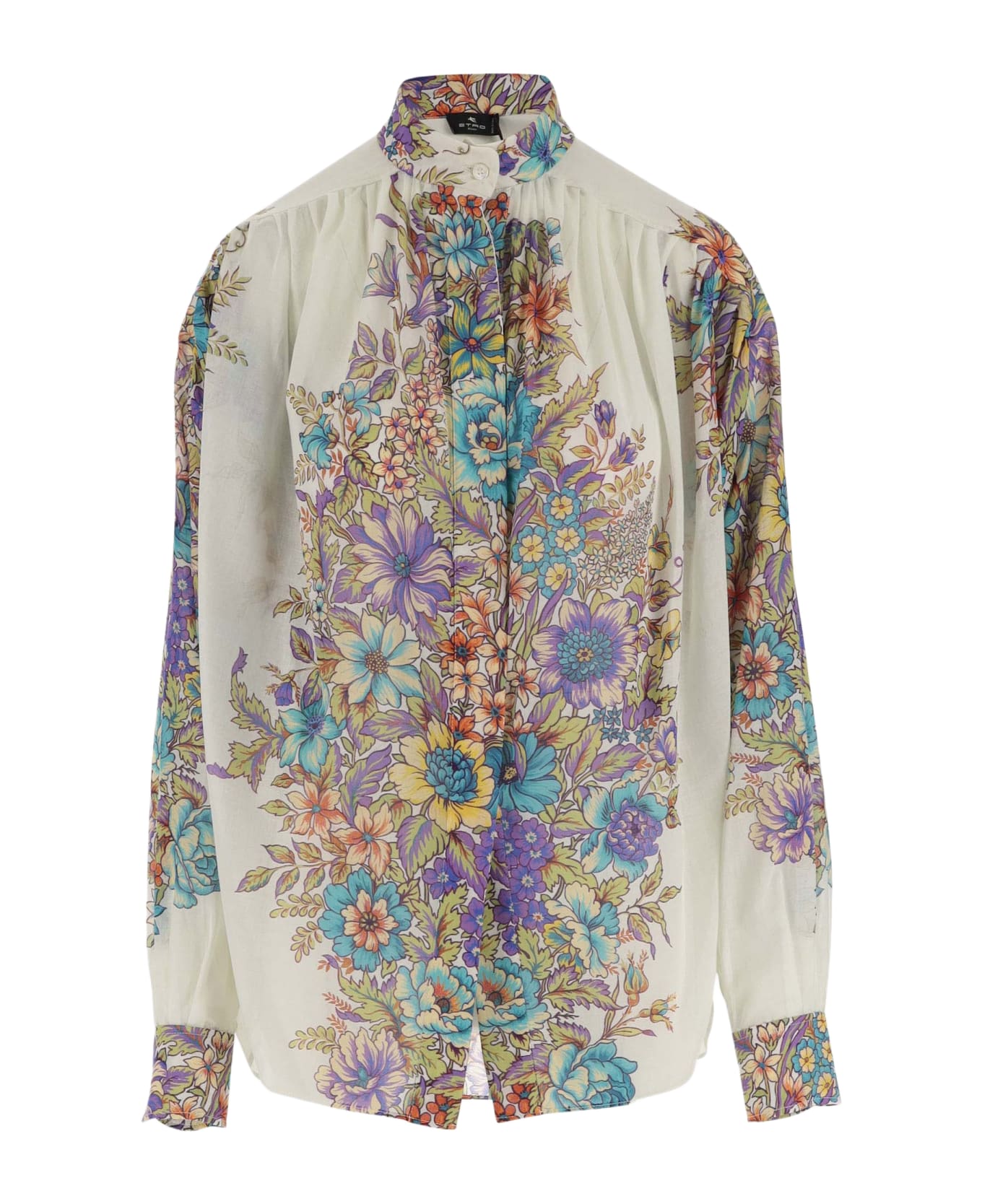 Etro Cotton Shirt With Floral Pattern - Red