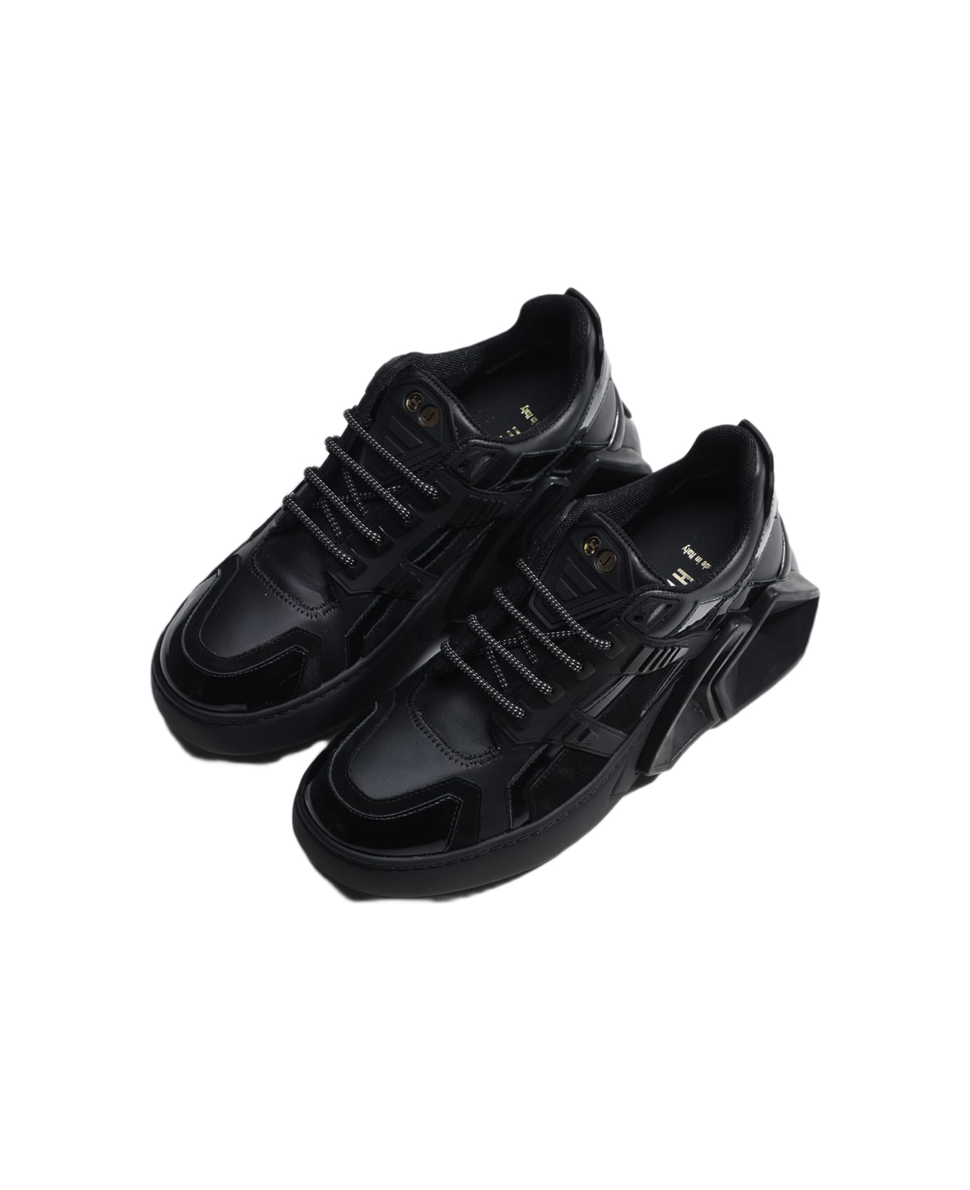 Hide&Jack High Top Sneaker - Silverstone Black