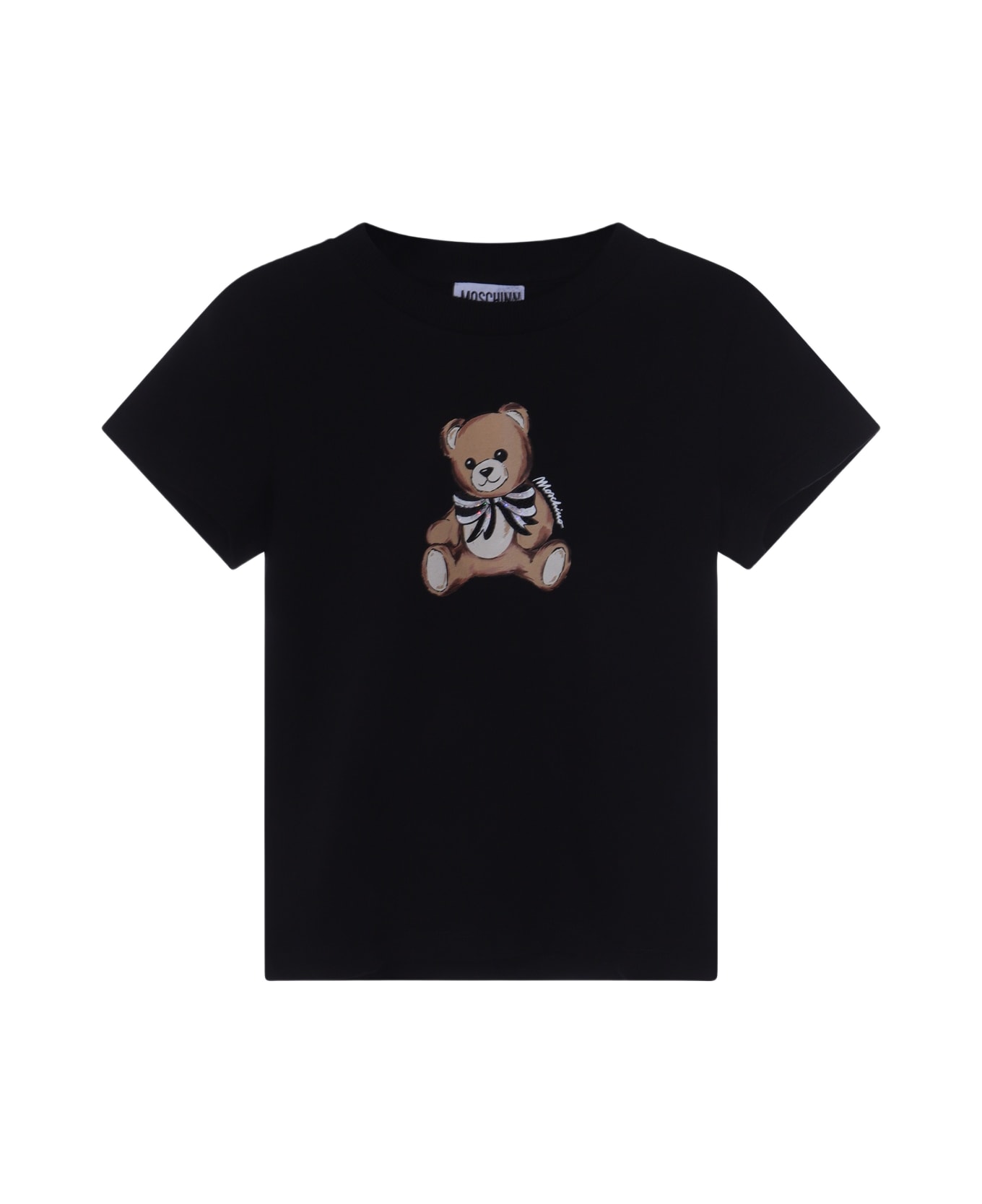 Moschino Black Cotton T-shirt - NERO/BLACK