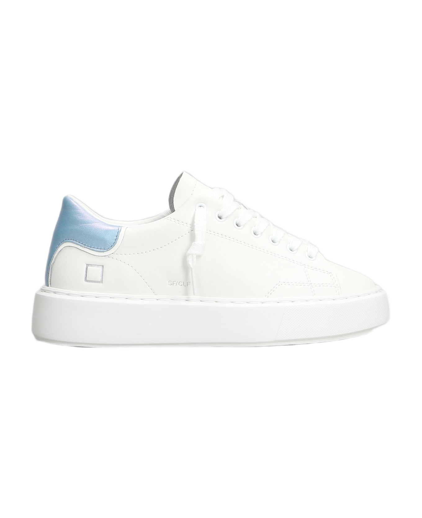 D.A.T.E. Sfera Sneakers In White Leather - WHITE SKY
