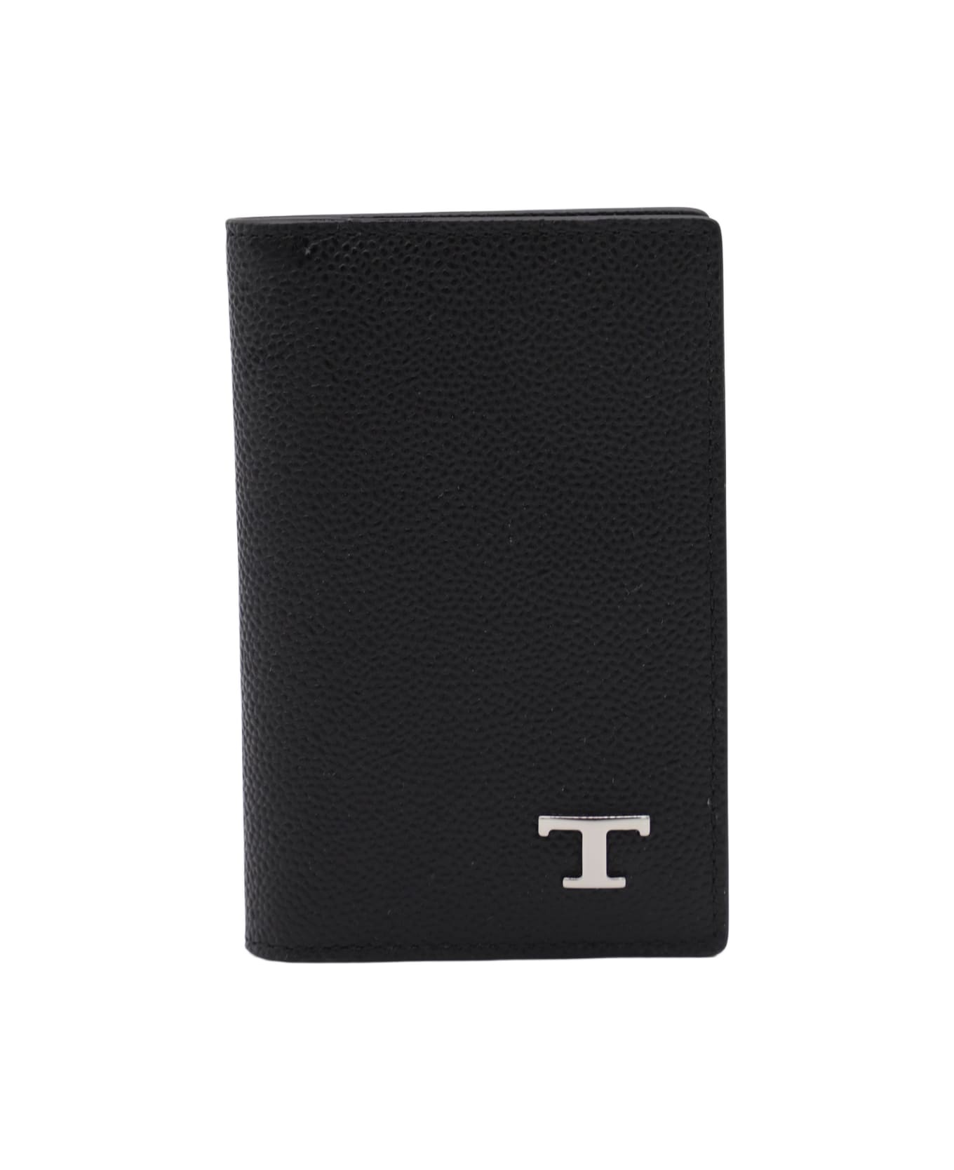 Tod
s Black Leather Card Holder - Black