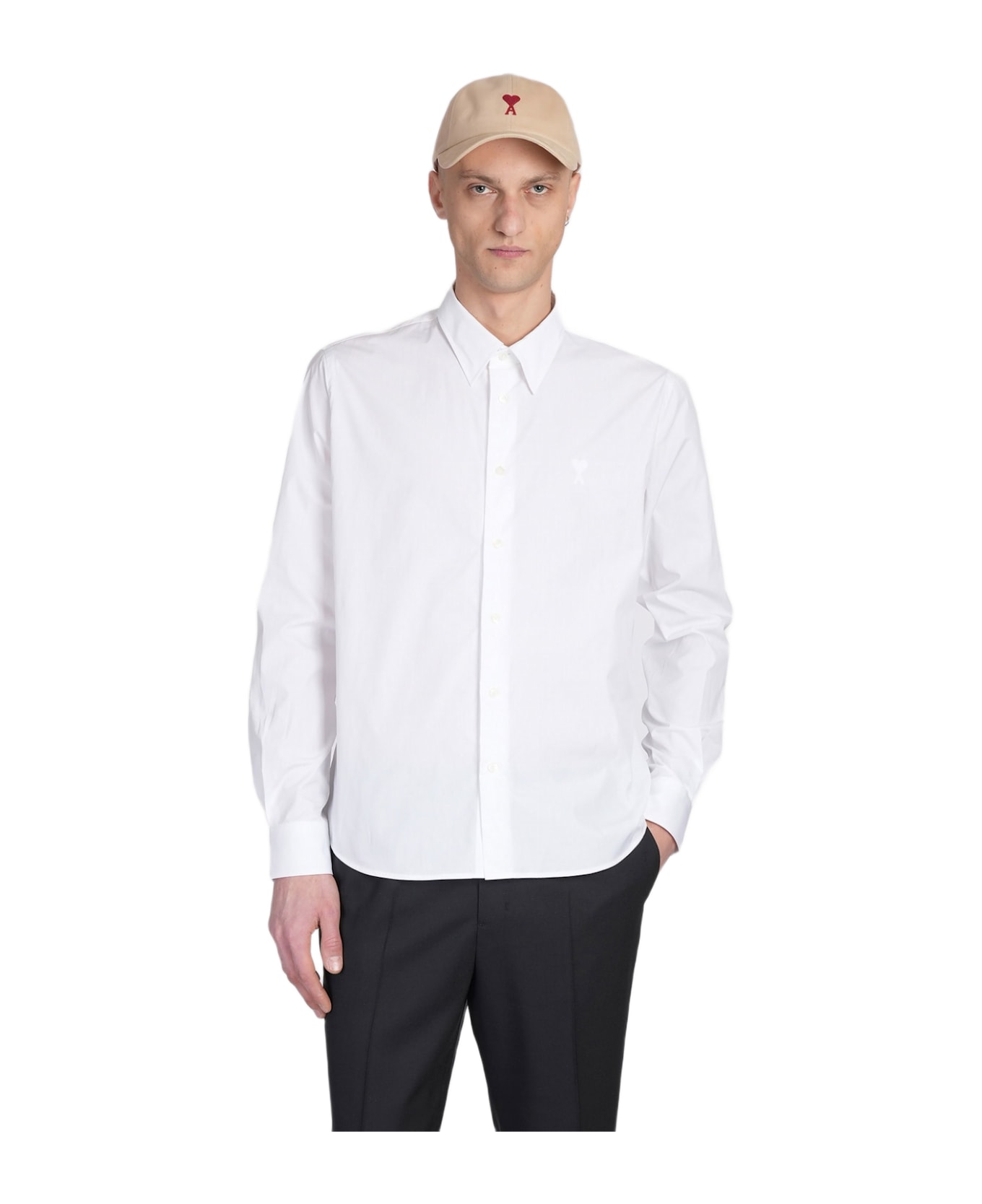 Ami Alexandre Mattiussi Shirt In White Cotton - white