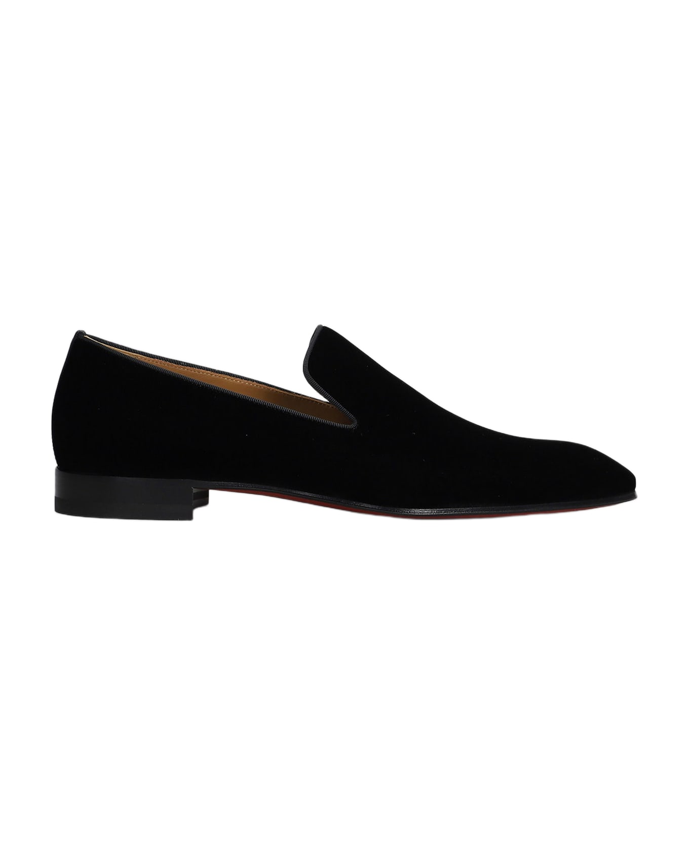 Christian Louboutin Dandelion Loafers In Black Velvet - black