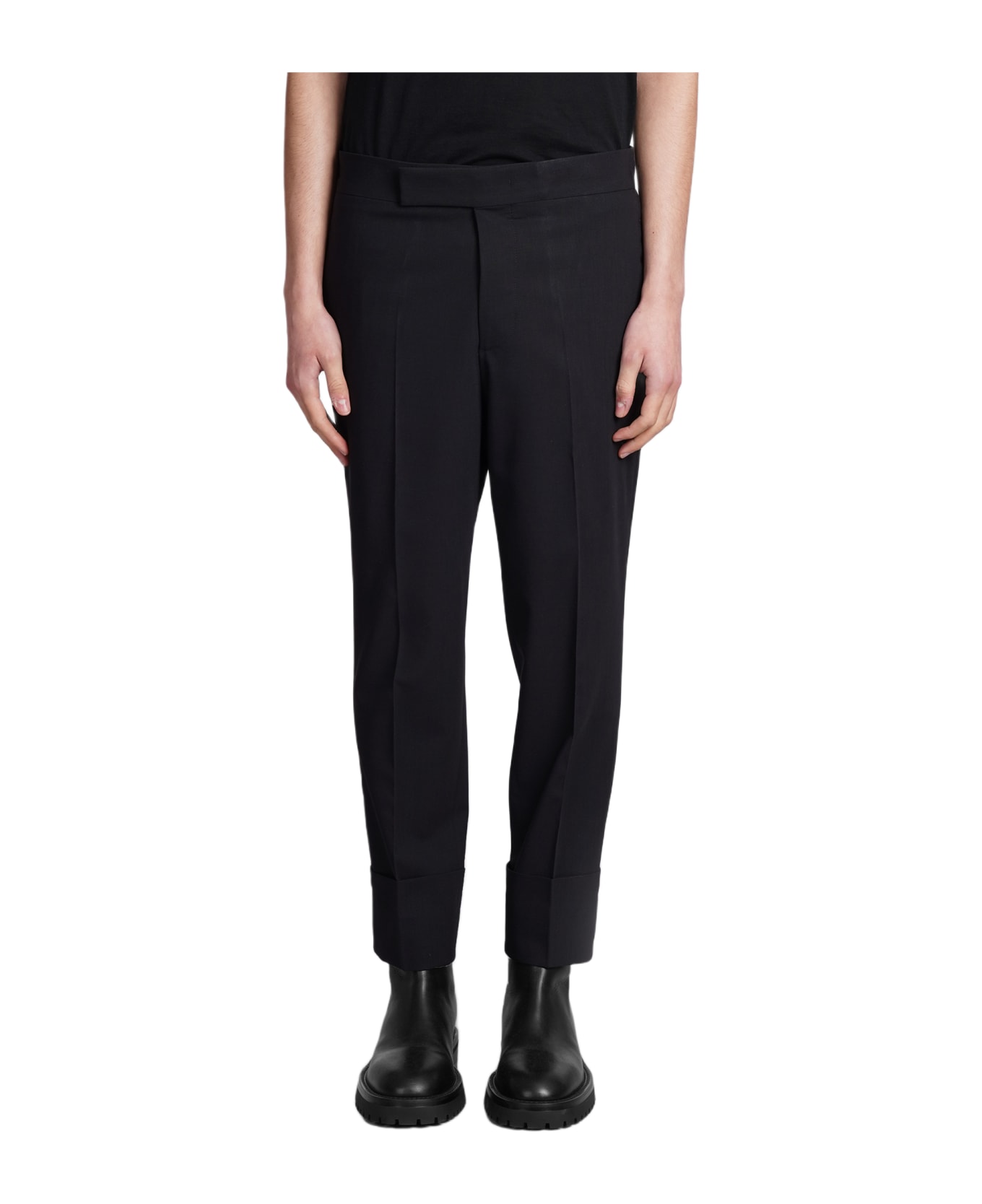 Sapio N7 Pants In Black Wool - black