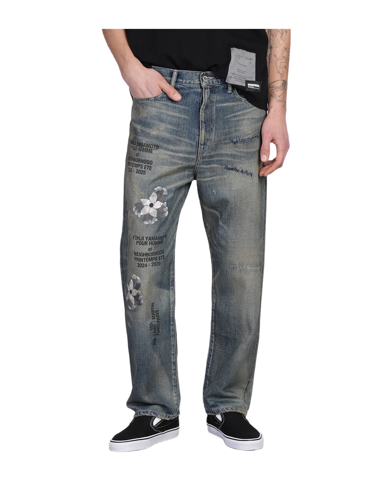 Yohji Yamamoto Jeans In Blue Denim - blue
