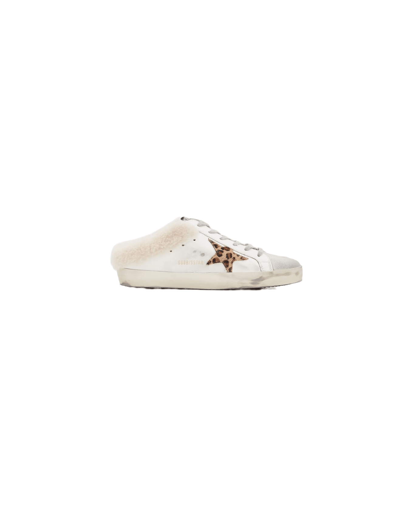 Golden Goose Superstar Leather Sabot - WHITE/BROWN