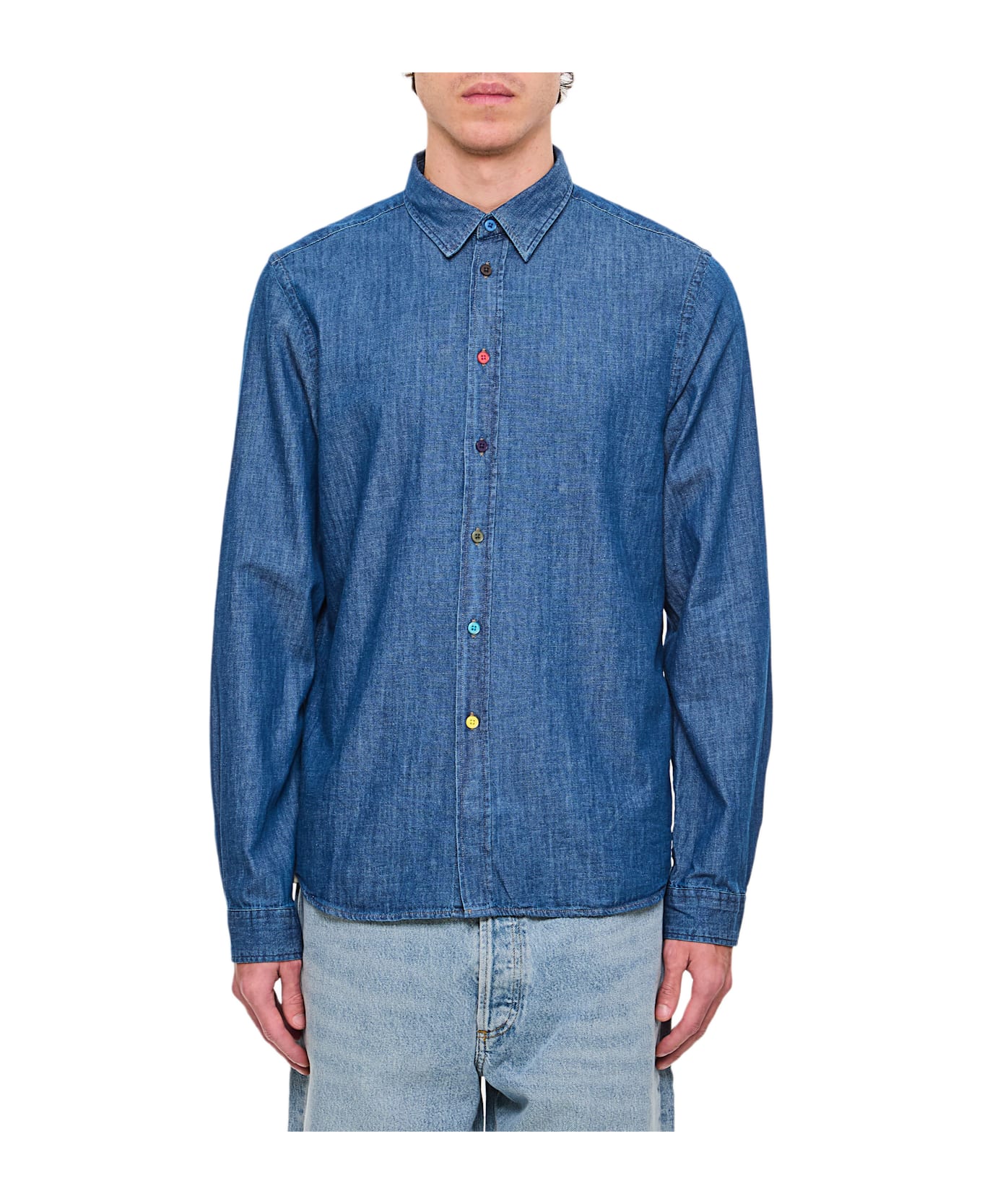 Paul Smith Ls Tailored Fit Shirt Ss Button - Blue