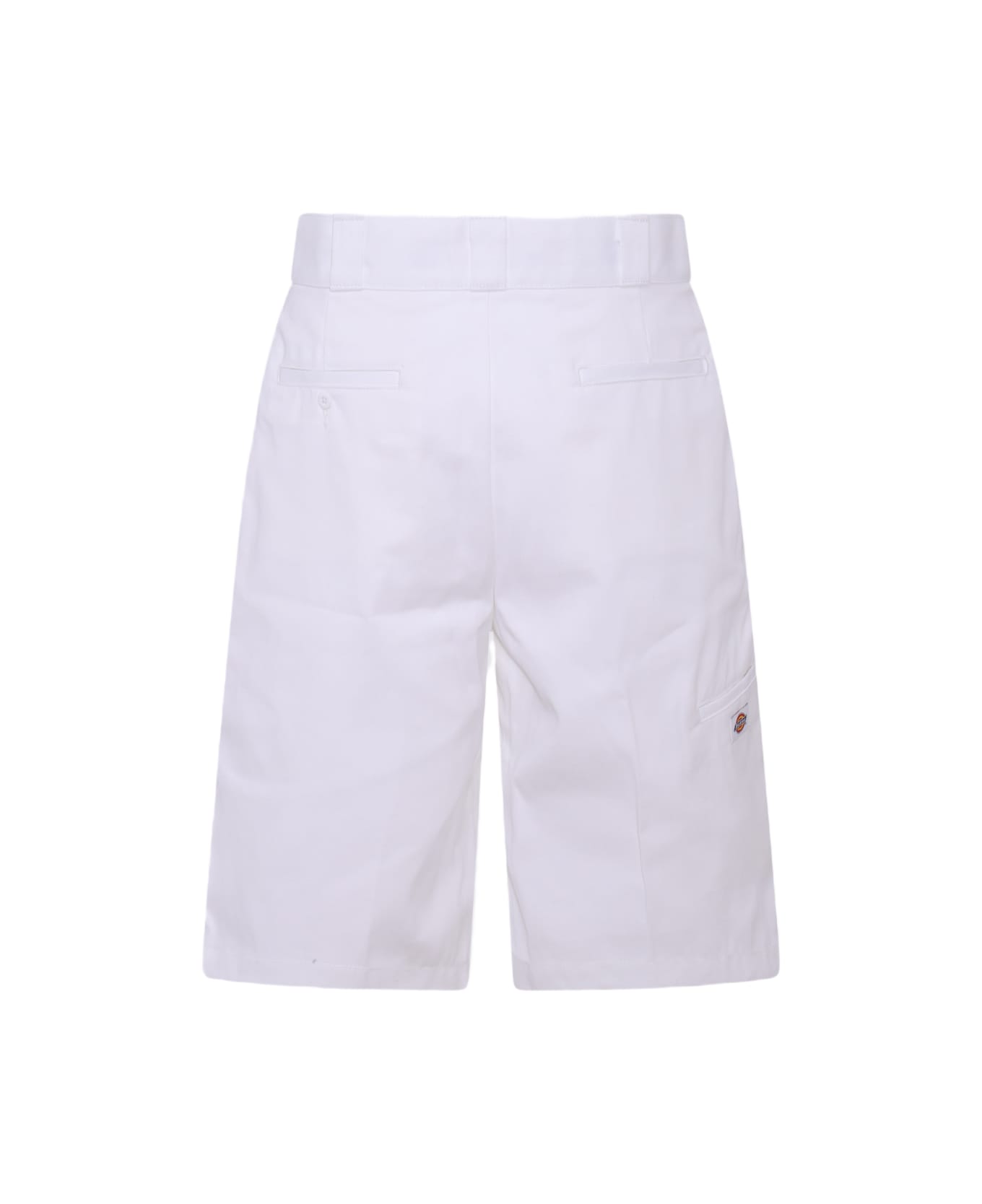 Dickies White Cotton Blend Shorts