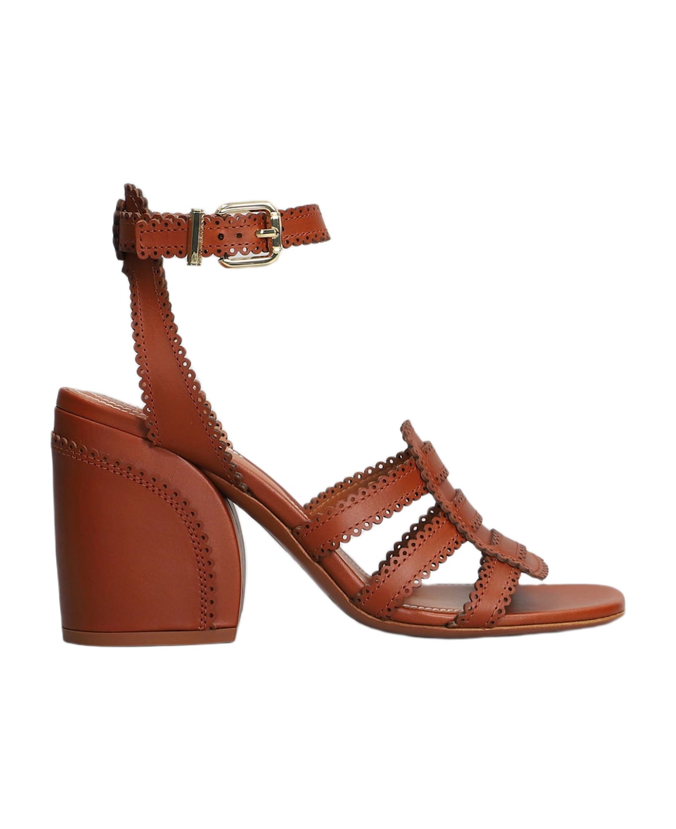 Zimmermann Goldie Sandal 85 Sandals In Brown Leather - brown