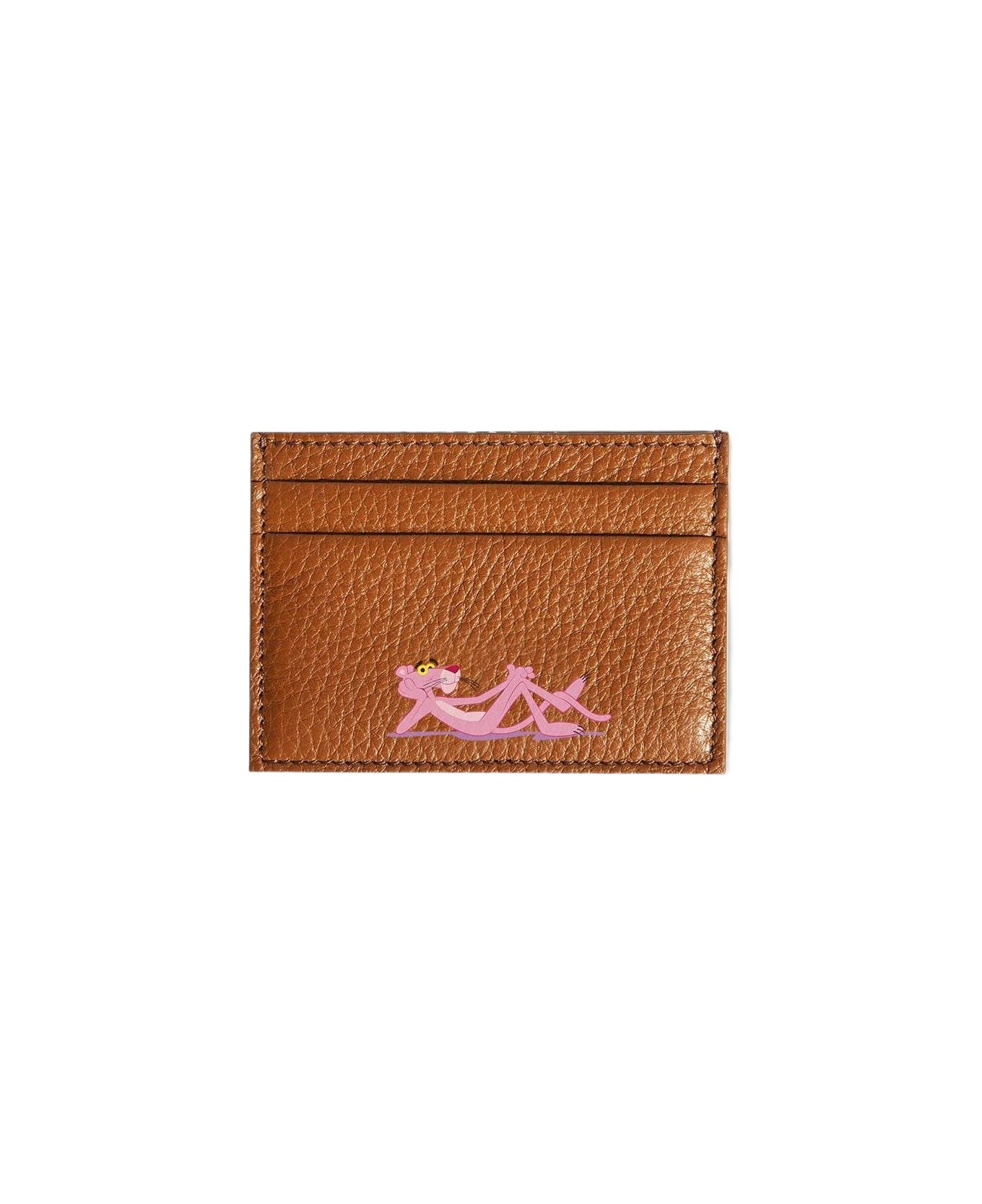 Larusmiani Card Holder 'pink Panther' Wallet - Sienna