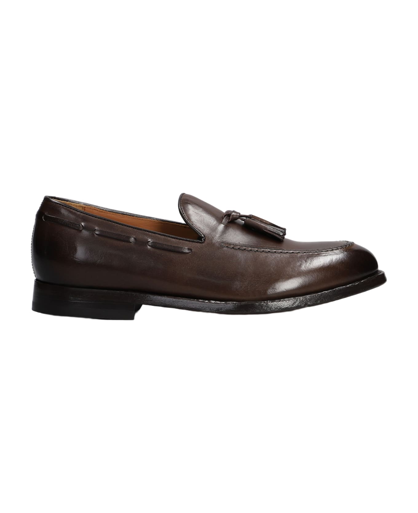 Green George Loafers In Leather Color Leather - leather color