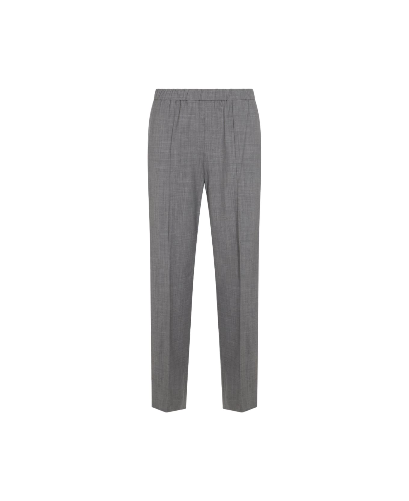 Fabiana Filippi Grey Wool Pants - ROCCIA/MELANGE