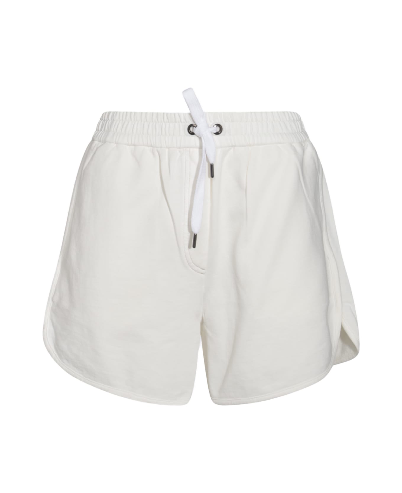 Brunello Cucinelli White Cotton Shorts - PANAMA