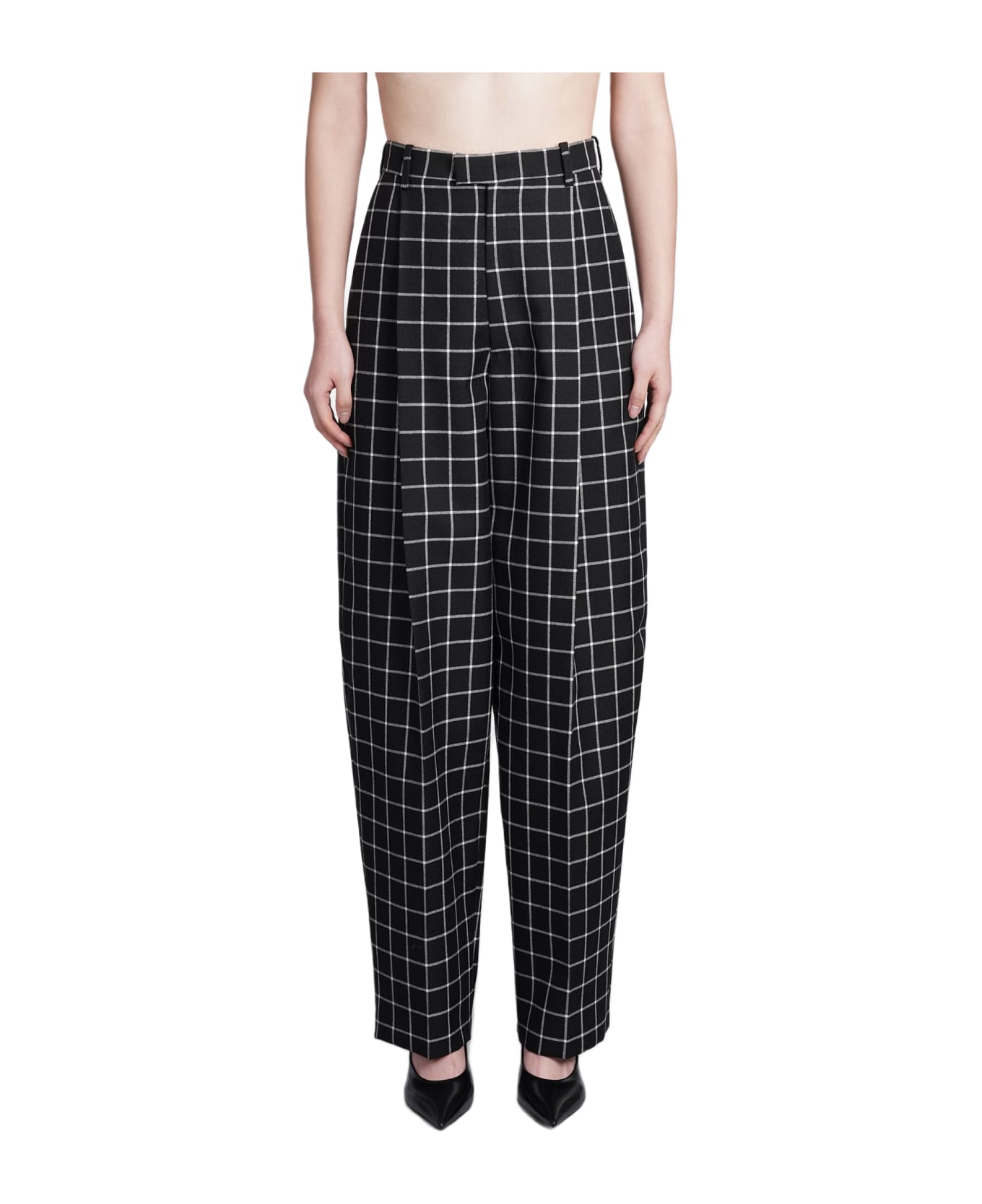Marni Check Patterned Trousers - black