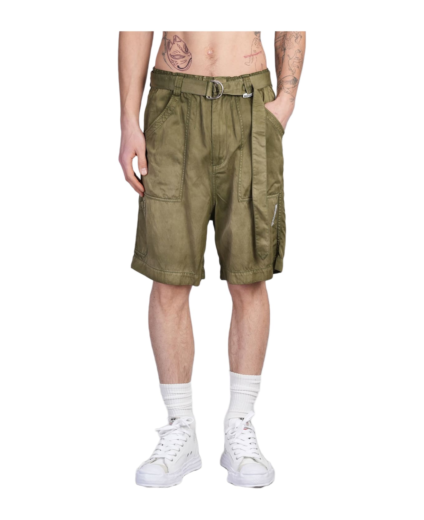 Mihara Yasuhiro Shorts In Khaki Rayon - khaki
