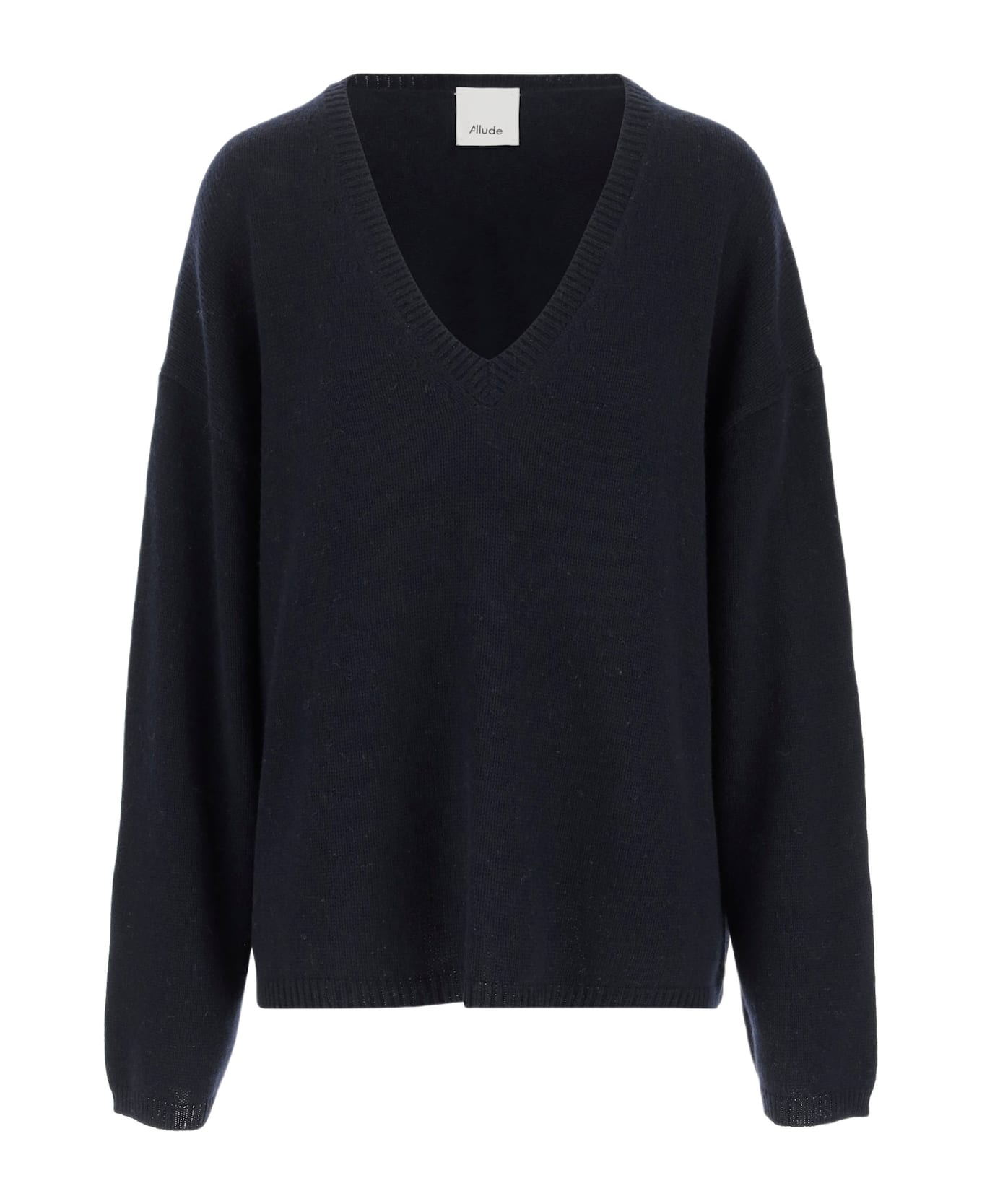 Allude Cotton And Cashmere Sweater - Black