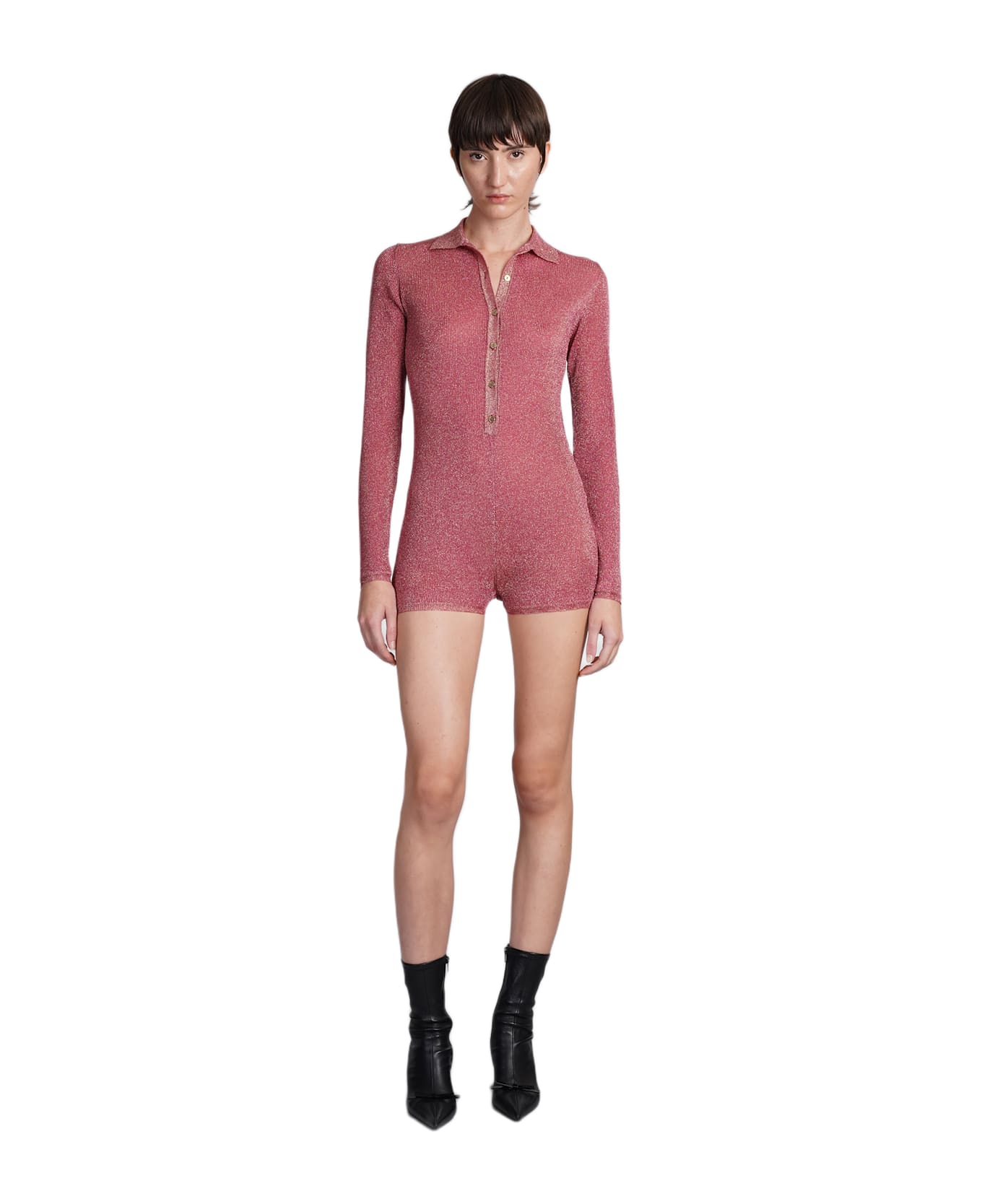 Blumarine Jumpsuit In Rose-pink Polyester - rose-pink