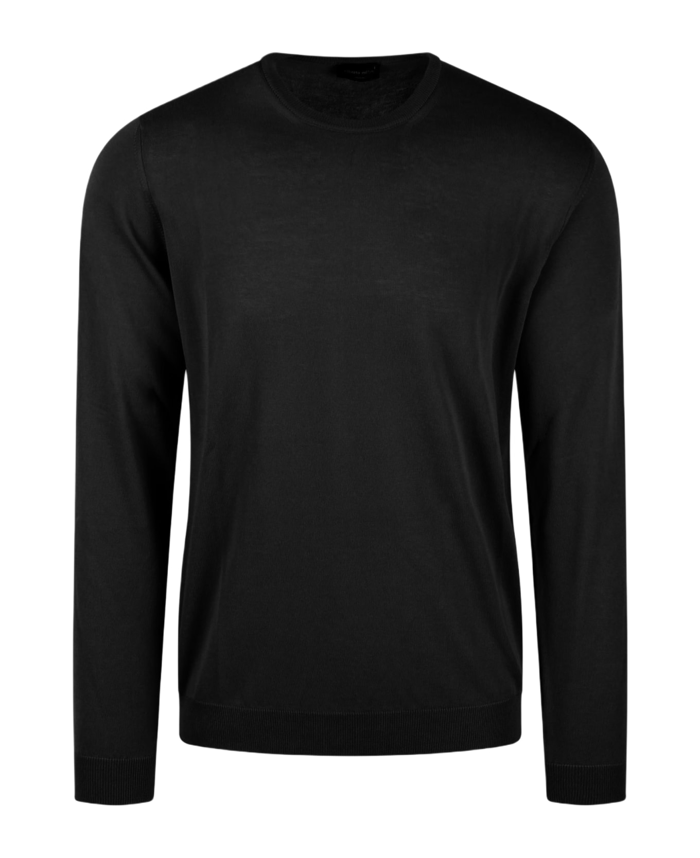 Roberto Collina Cotton Crewneck Sweater - Black