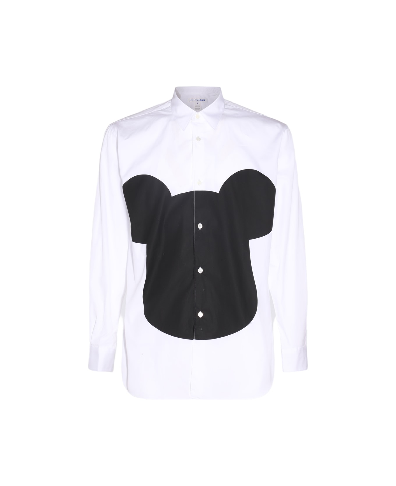Comme des Garçons White Cotton Mickey Mouse Shirt - White