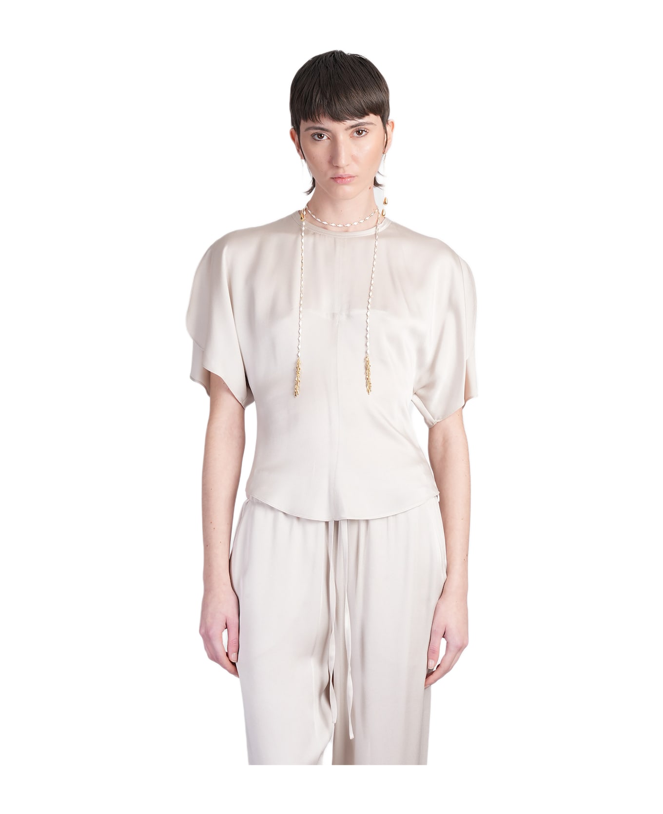 Isabel Marant Karlita Topwear In Beige Viscose - beige