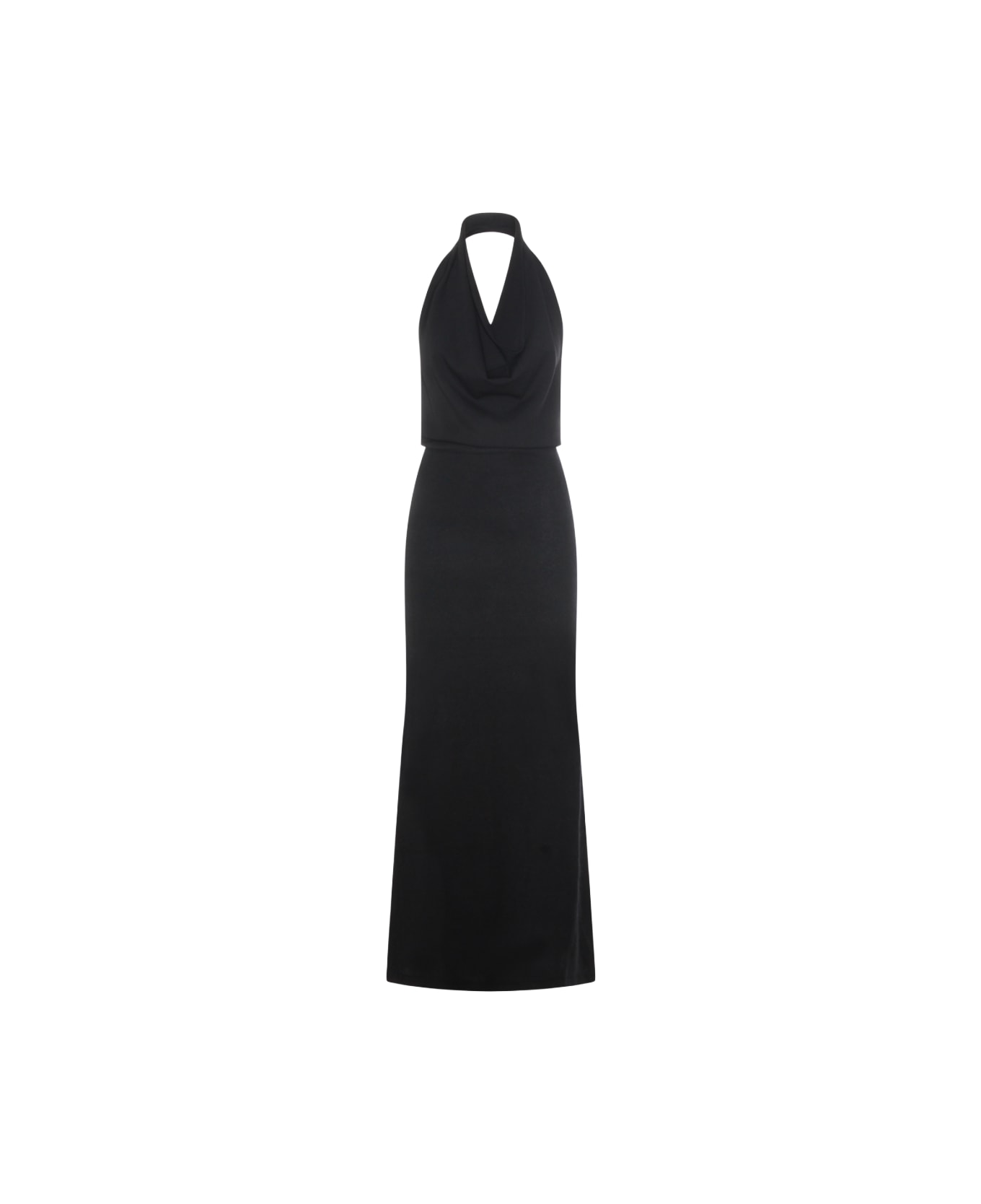 Aya Muse Black Cashmere Dress - Black