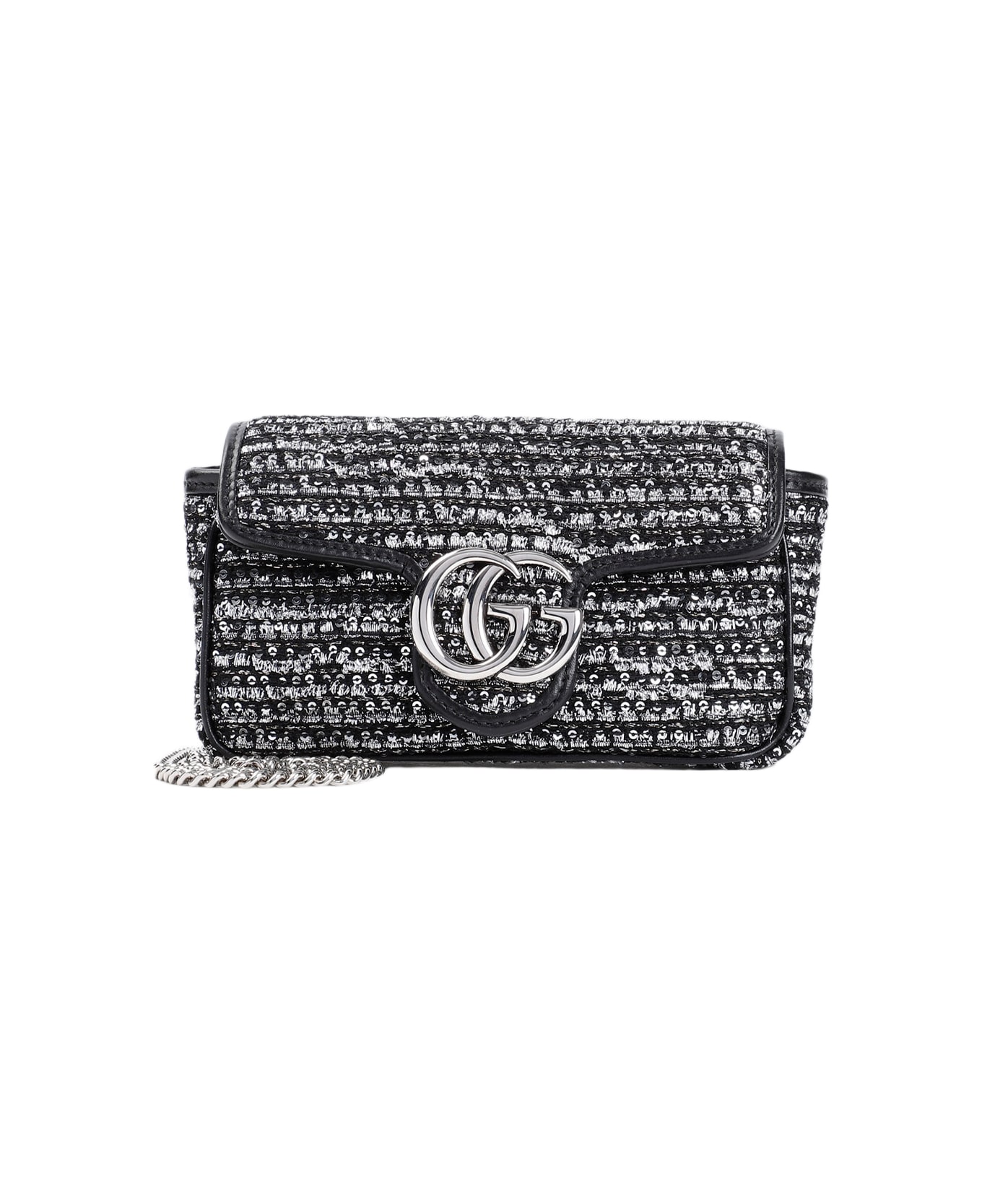 Gucci Supermini Gg Marmont 2.0 Bag - Black Silver