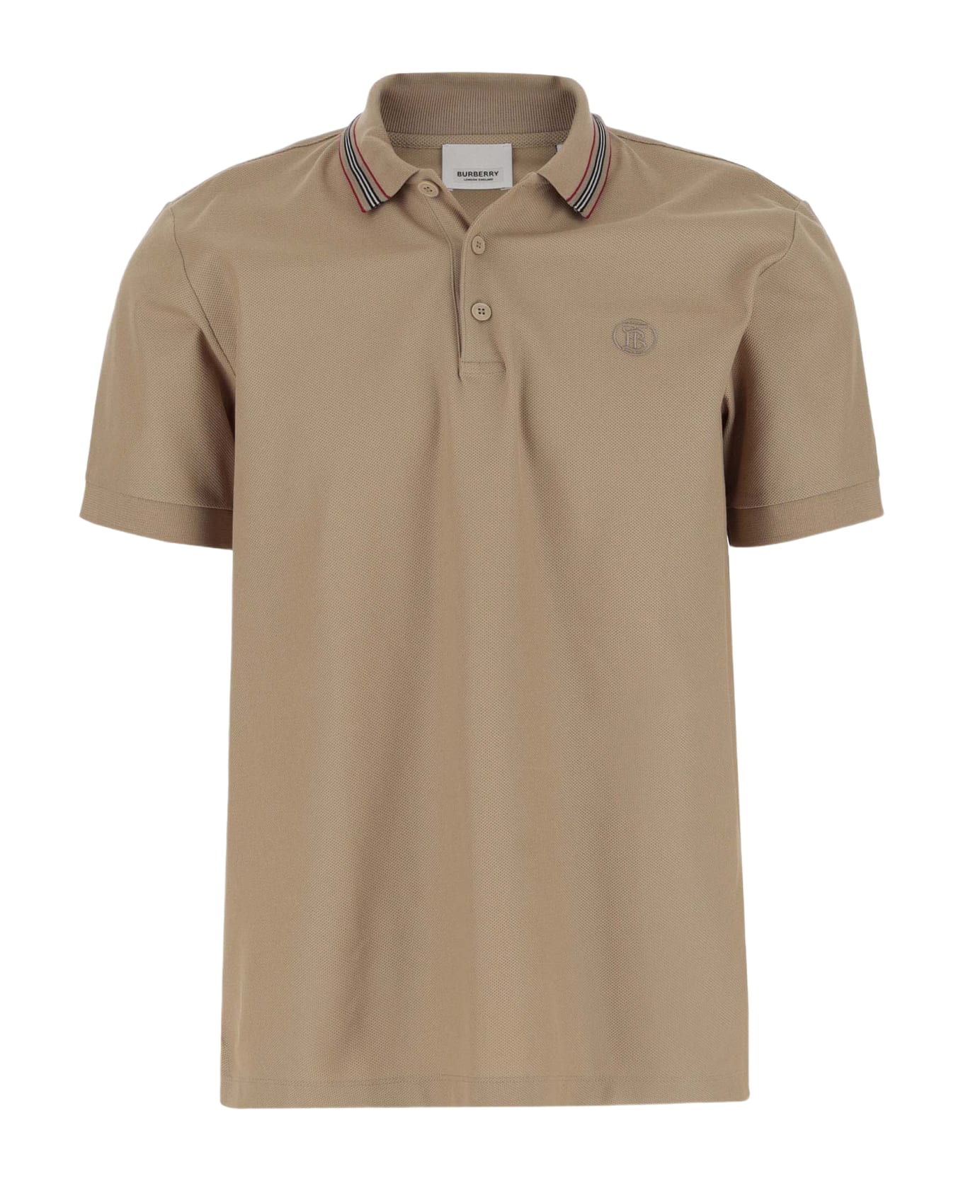 Burberry Cotton Pique Polo Shirt - Brown