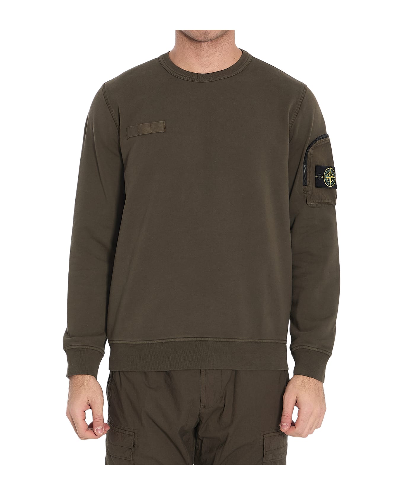 Stone Island Sweatshirt With Pocket - Militare