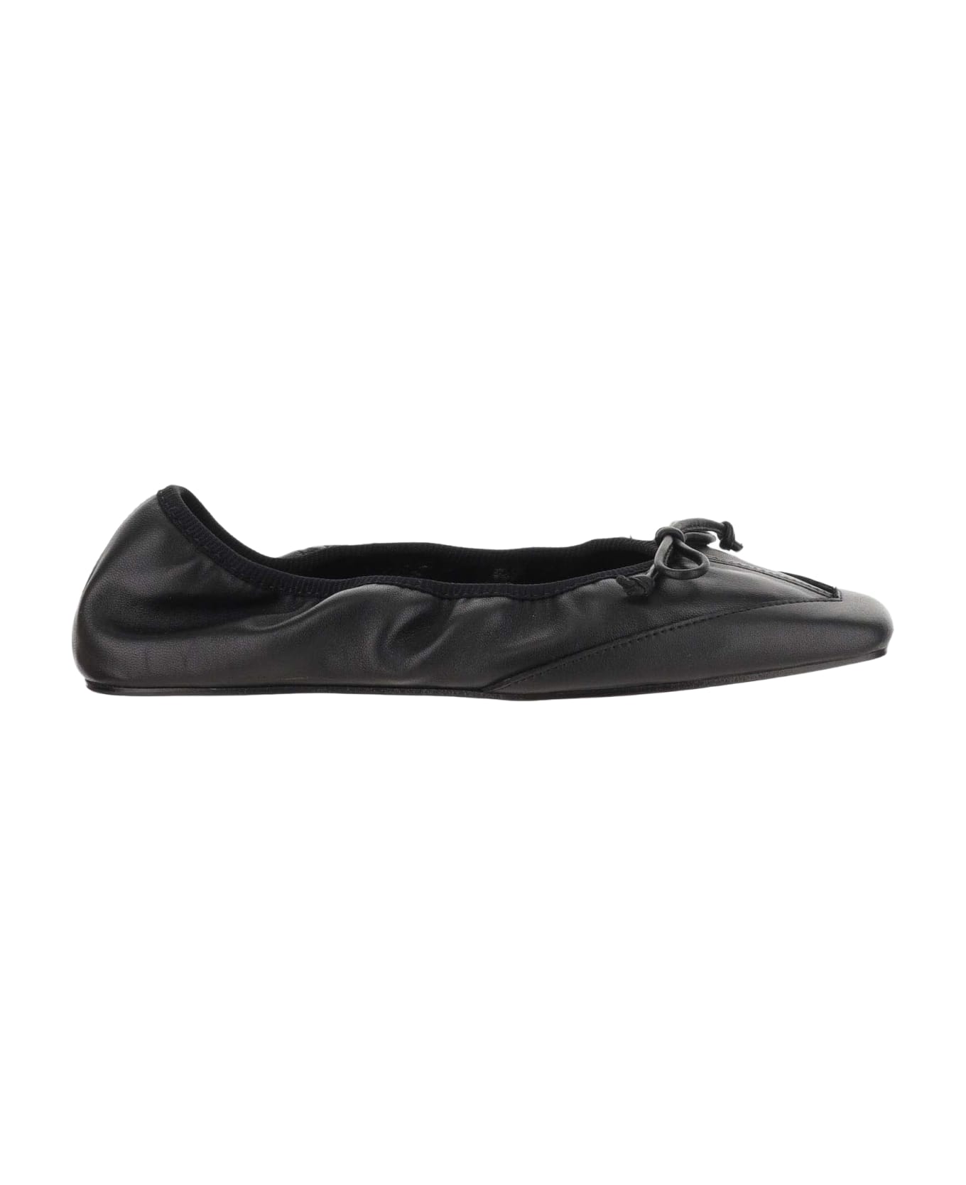 Armarium Camilla Leather Ballet Flats - Black