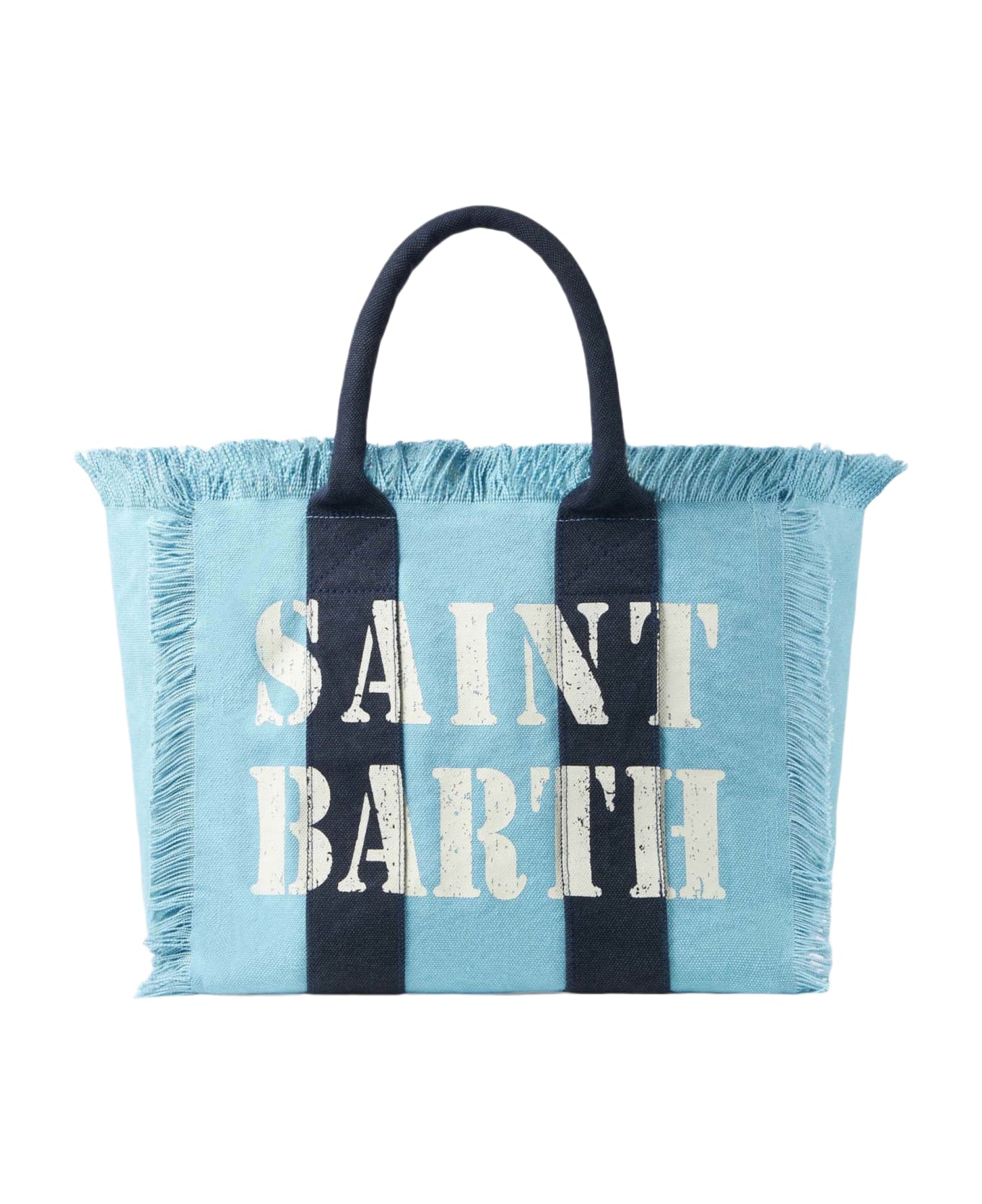 MC2 Saint Barth Vanity Canvas Shoulder Bag With Logo Print