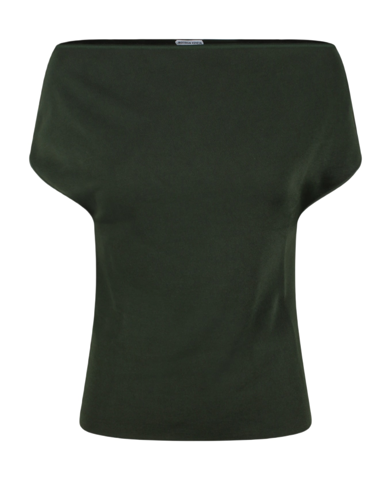 Bottega Veneta Viscose Fluid Knitted Top - Green Tシャツ