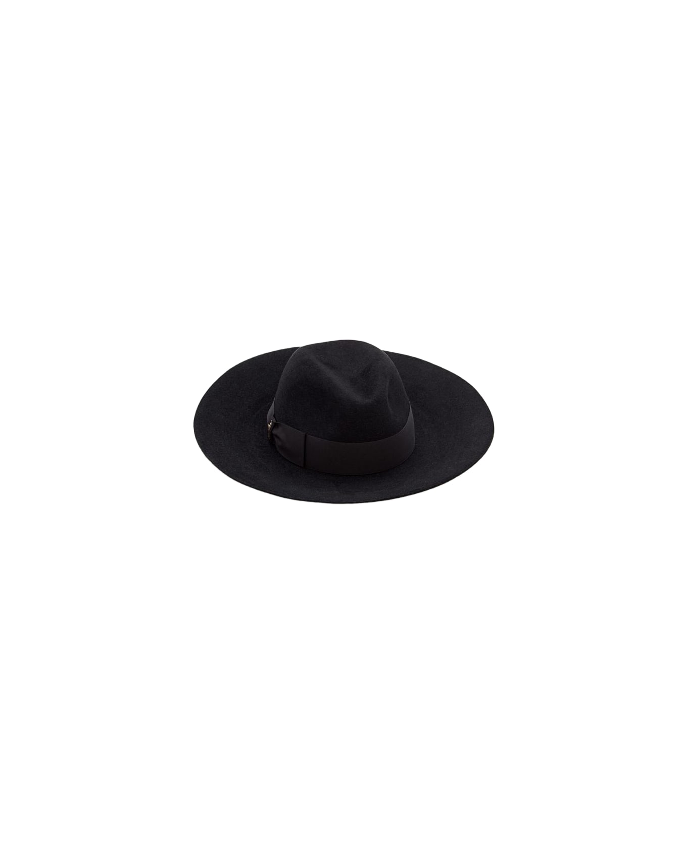 Borsalino Sophie Brushed Felt Large Brim Hat - Black