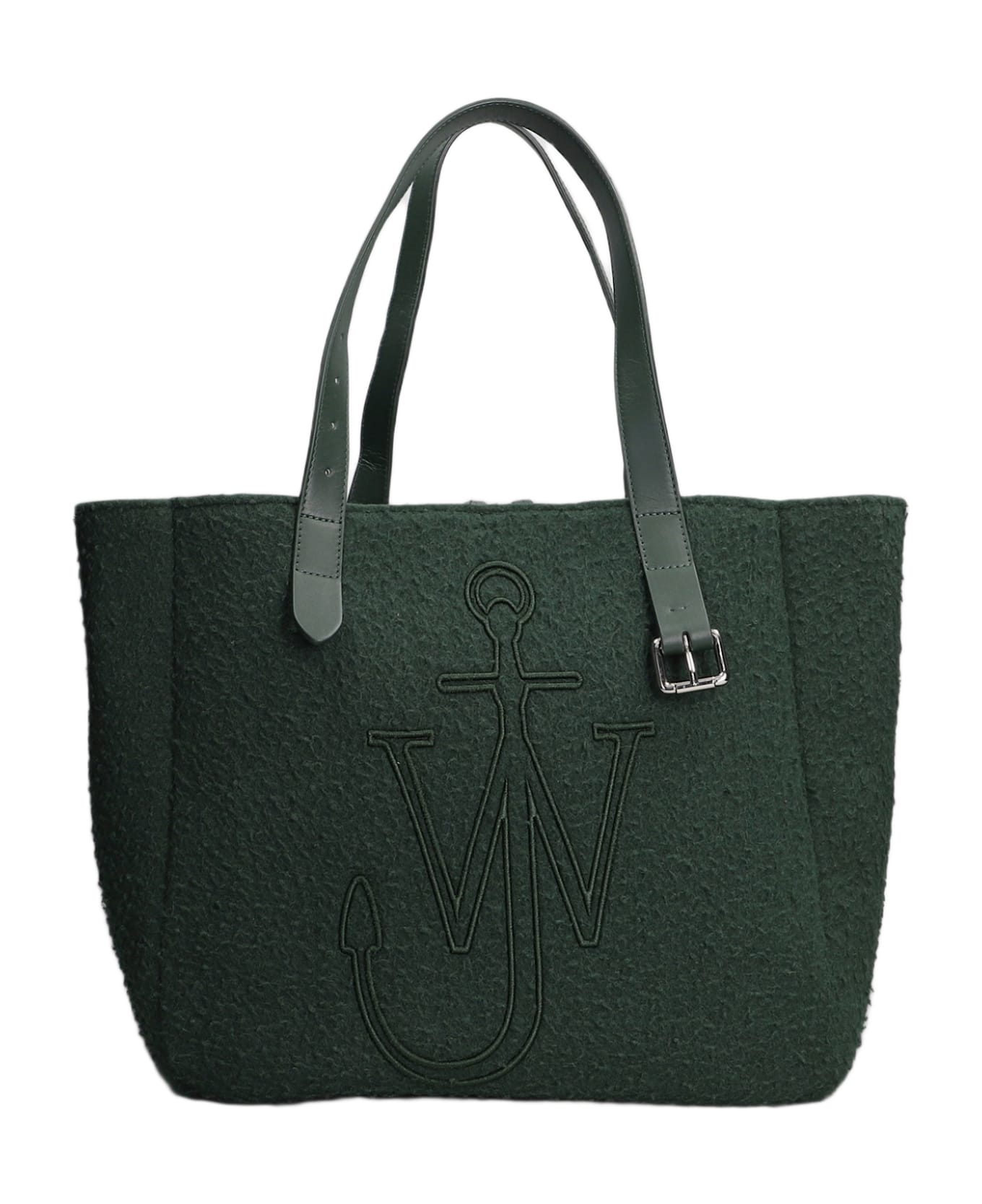 J.W. Anderson Belt Tote Tote In Green Wool - green