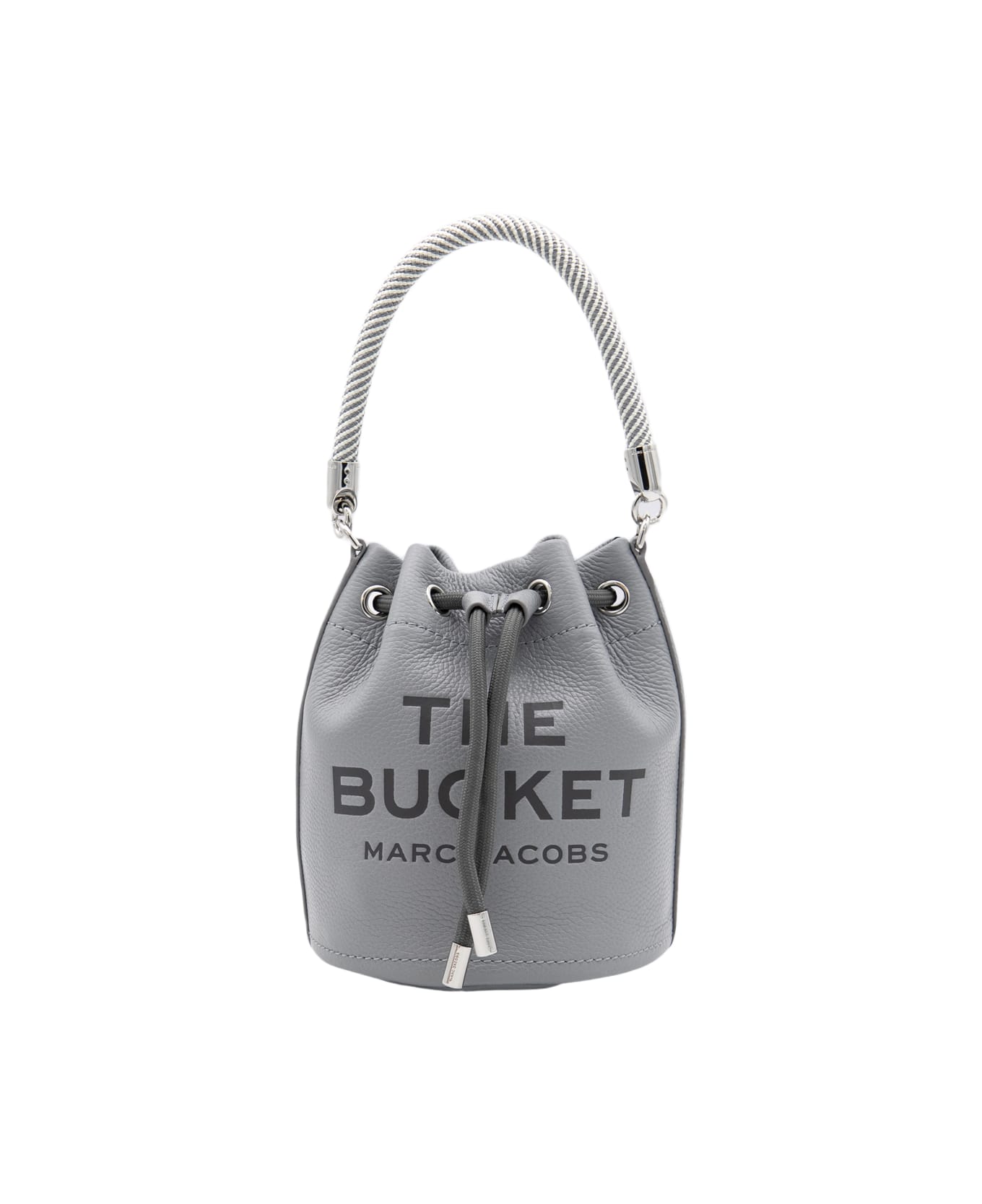 Marc Jacobs Grey Leather Bucket Bag - WOLF GREY