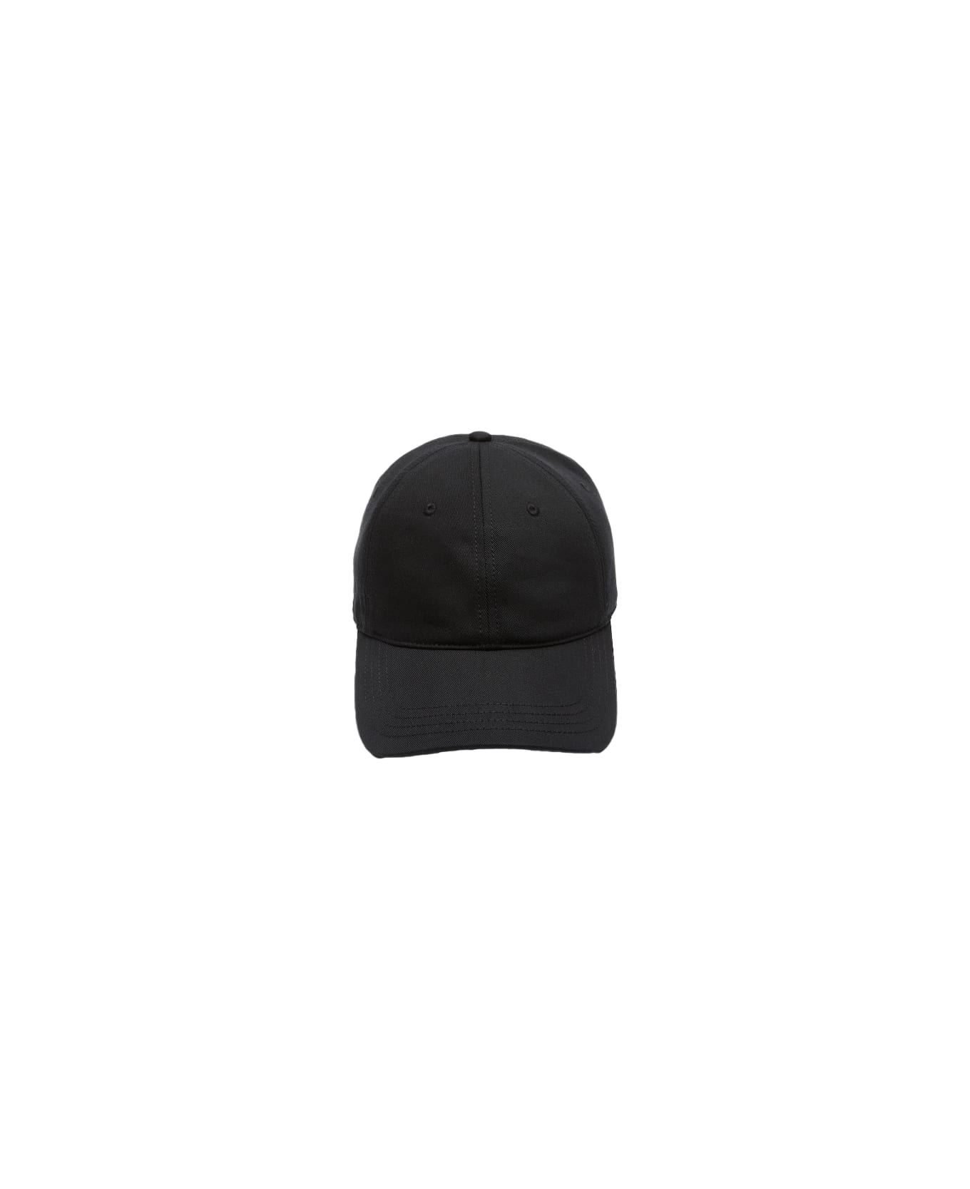 Lacoste Cappellino Black cotton cap with side logo patch - Nero