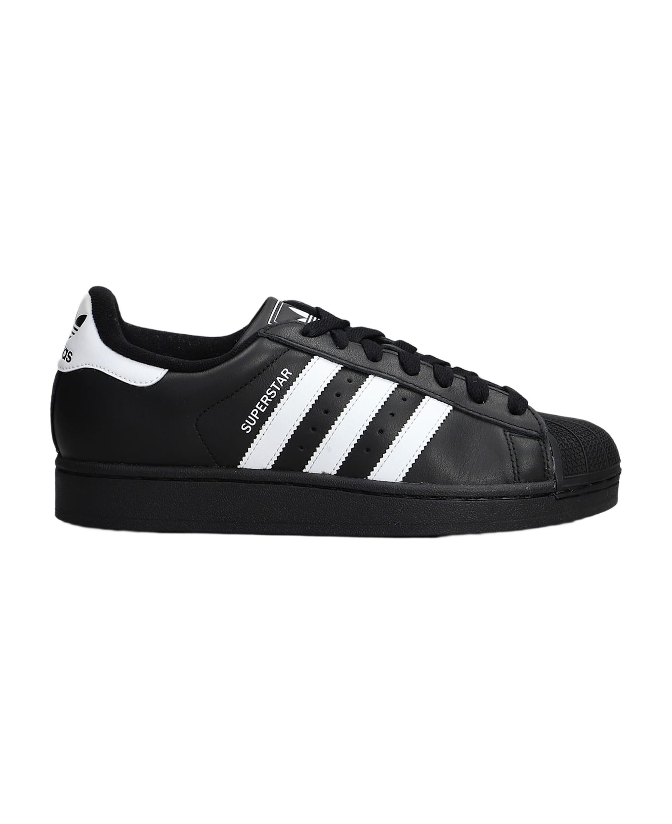 Adidas Superstar Ii Sneakers In Black Leather - black