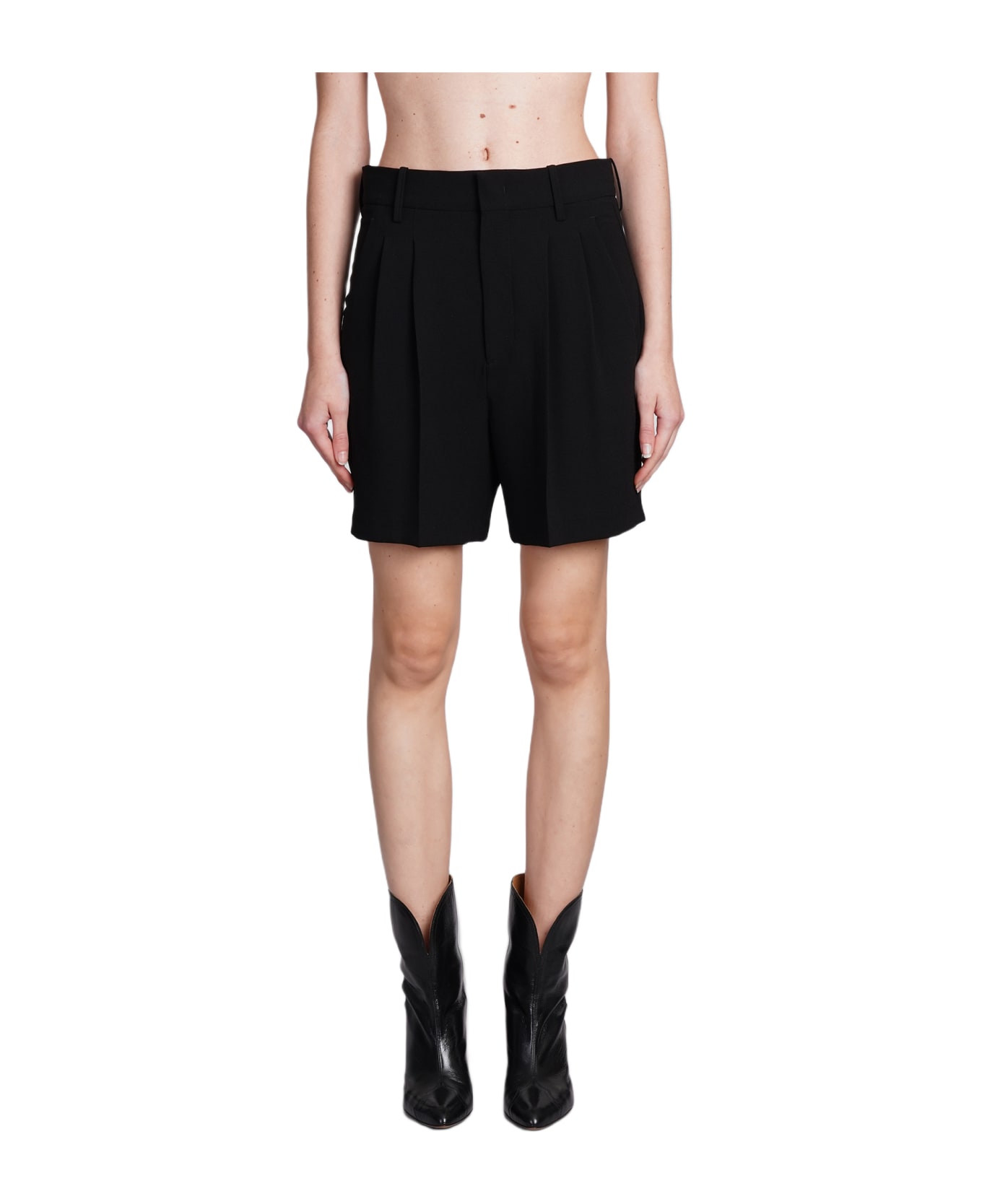 Isabel Marant Elna Shorts In Black Triacetate - black