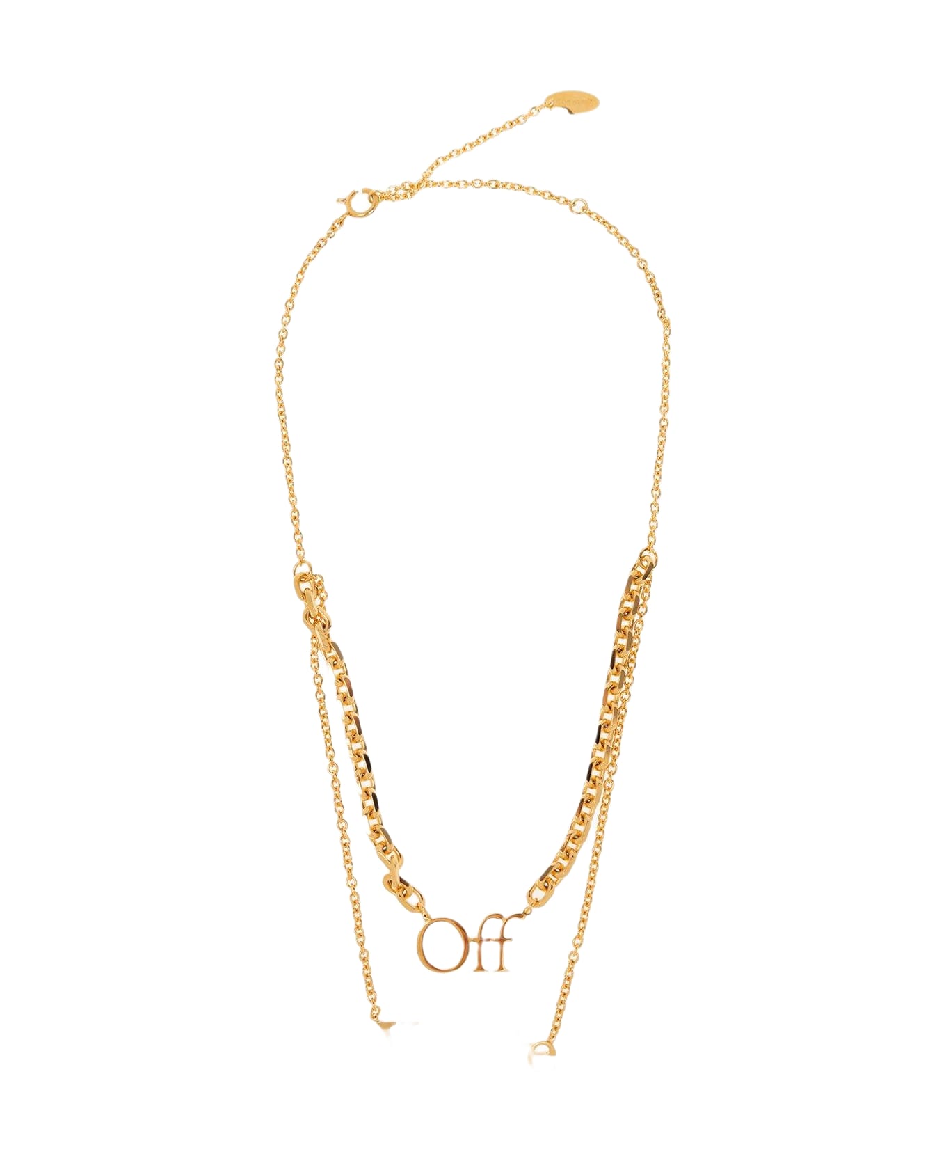 Off-White Logo Plaque Chain-linked Necklace - Nero ネックレス