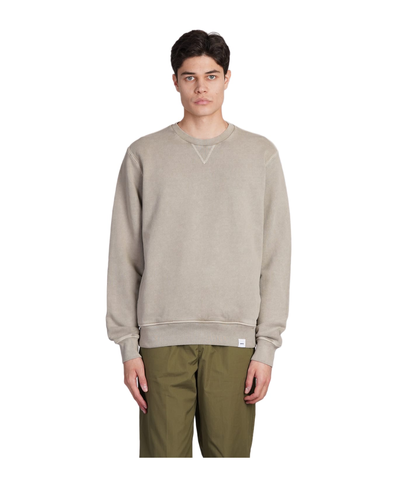 Aspesi Felpa Ay40 Sweatshirt In Beige Cotton - beige フリース