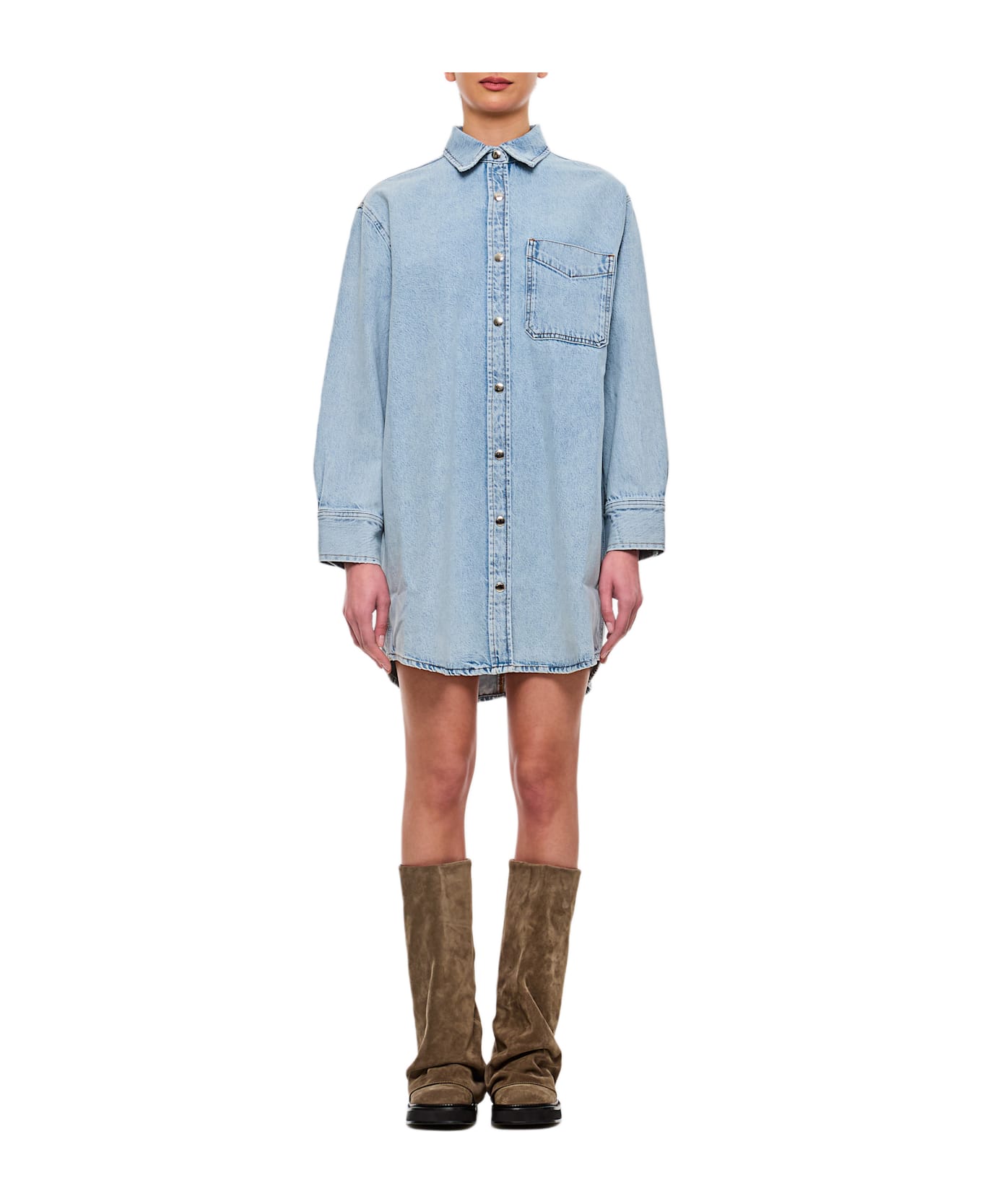 Frame The Denim Shirt Dress - Clear Blue