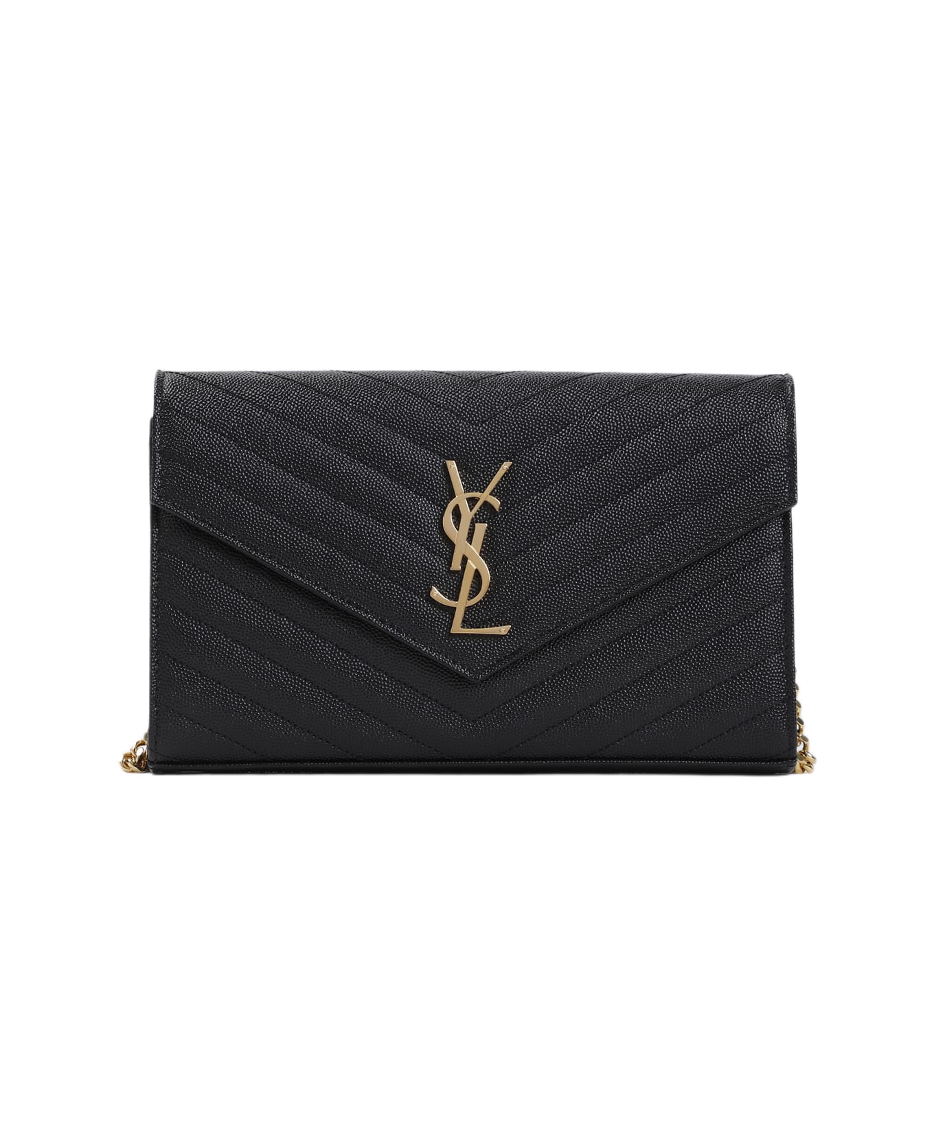 Saint Laurent Ysl Chain Wallet - Nero