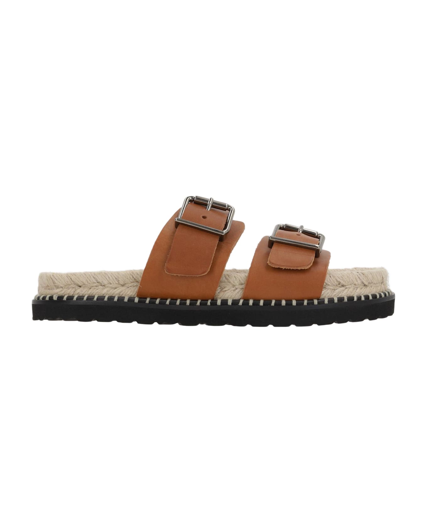 Castañer Ter/261 Flat Sandals In Smooth Leather - BROWN