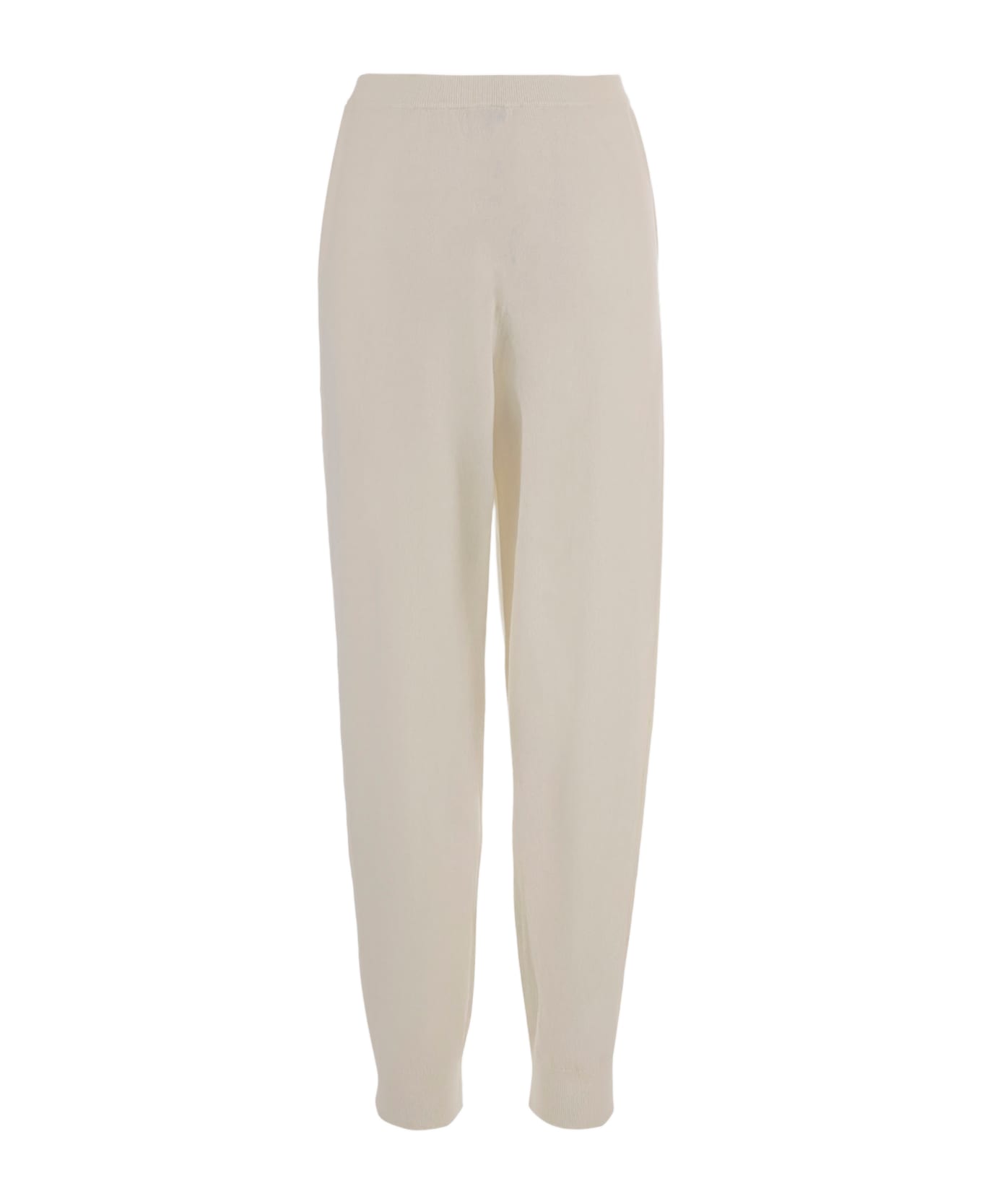 Allude Wool And Cashmere Pants - White