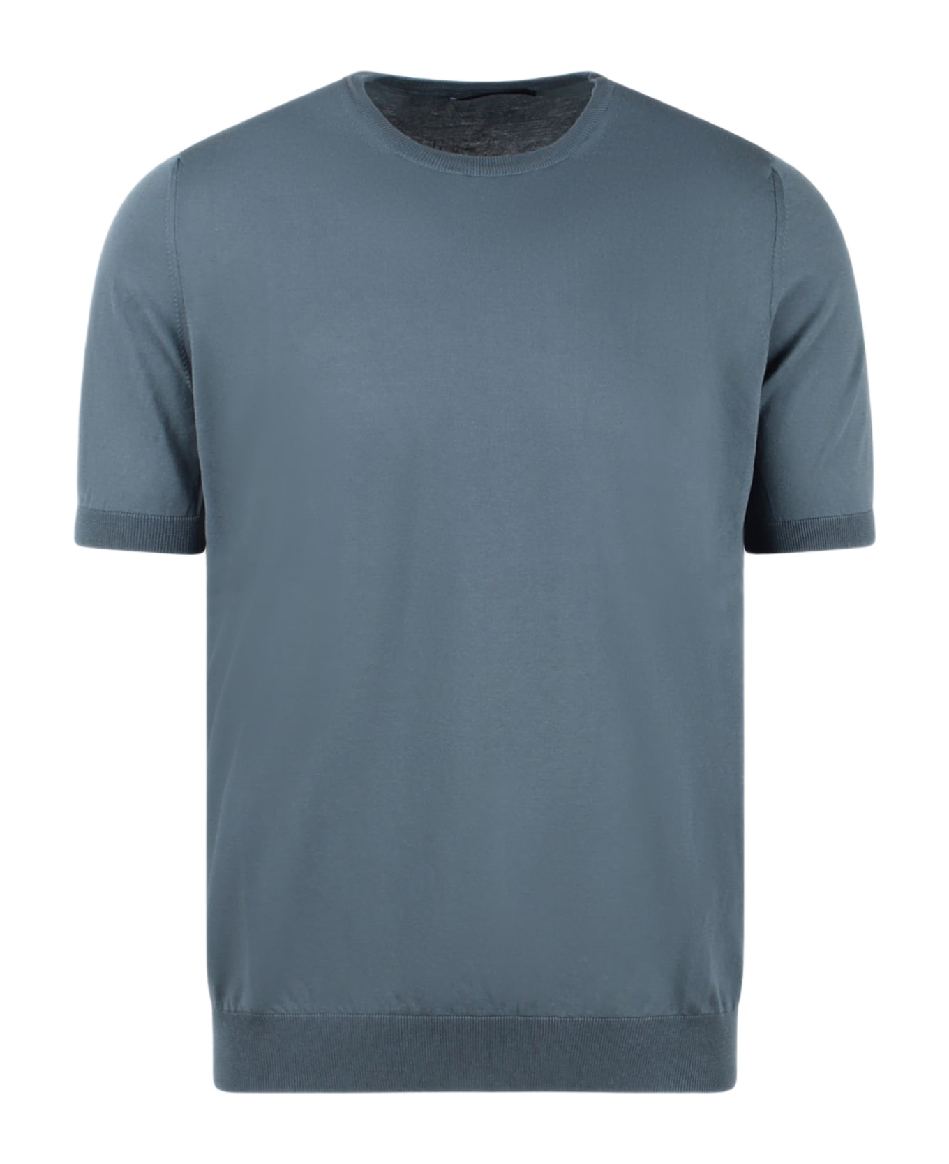 Tagliatore Cotton Knit T-shirt - Blue