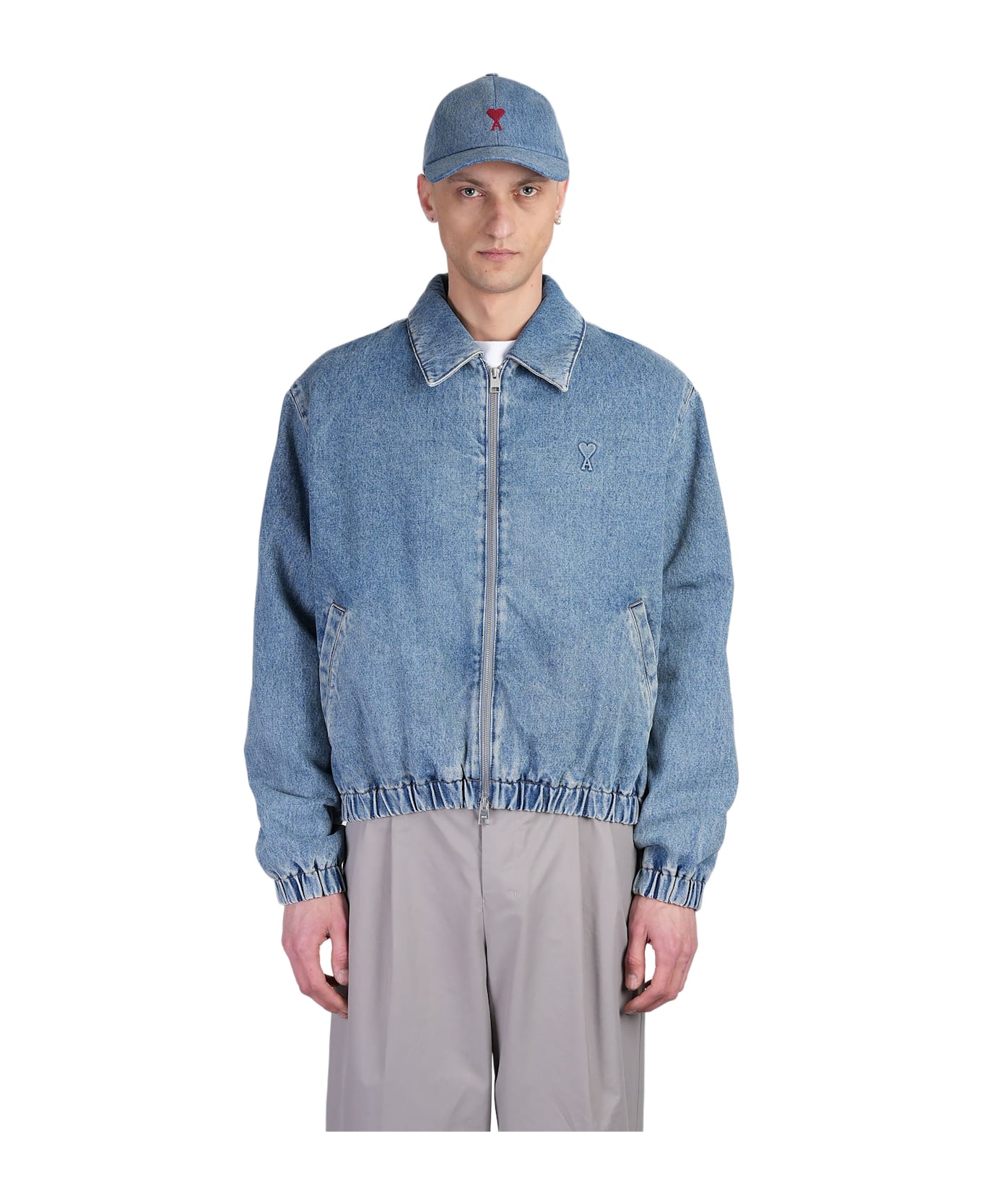 Ami Alexandre Mattiussi Denim Jackets In Blue Cotton - blue